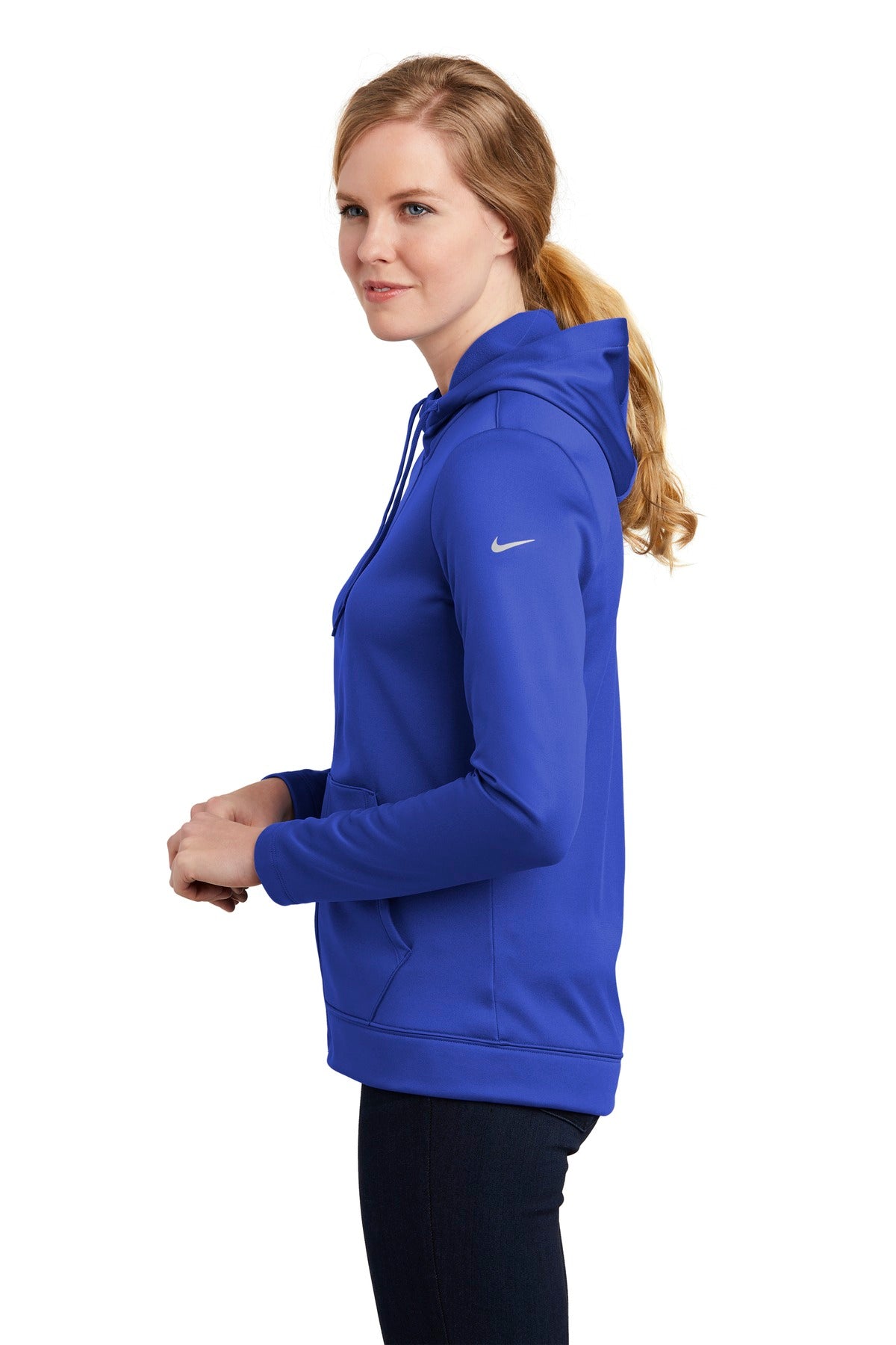 Game Royal Nike Women's Therma-FIT Full-Zip Fleece Hoodie. NKAH6264