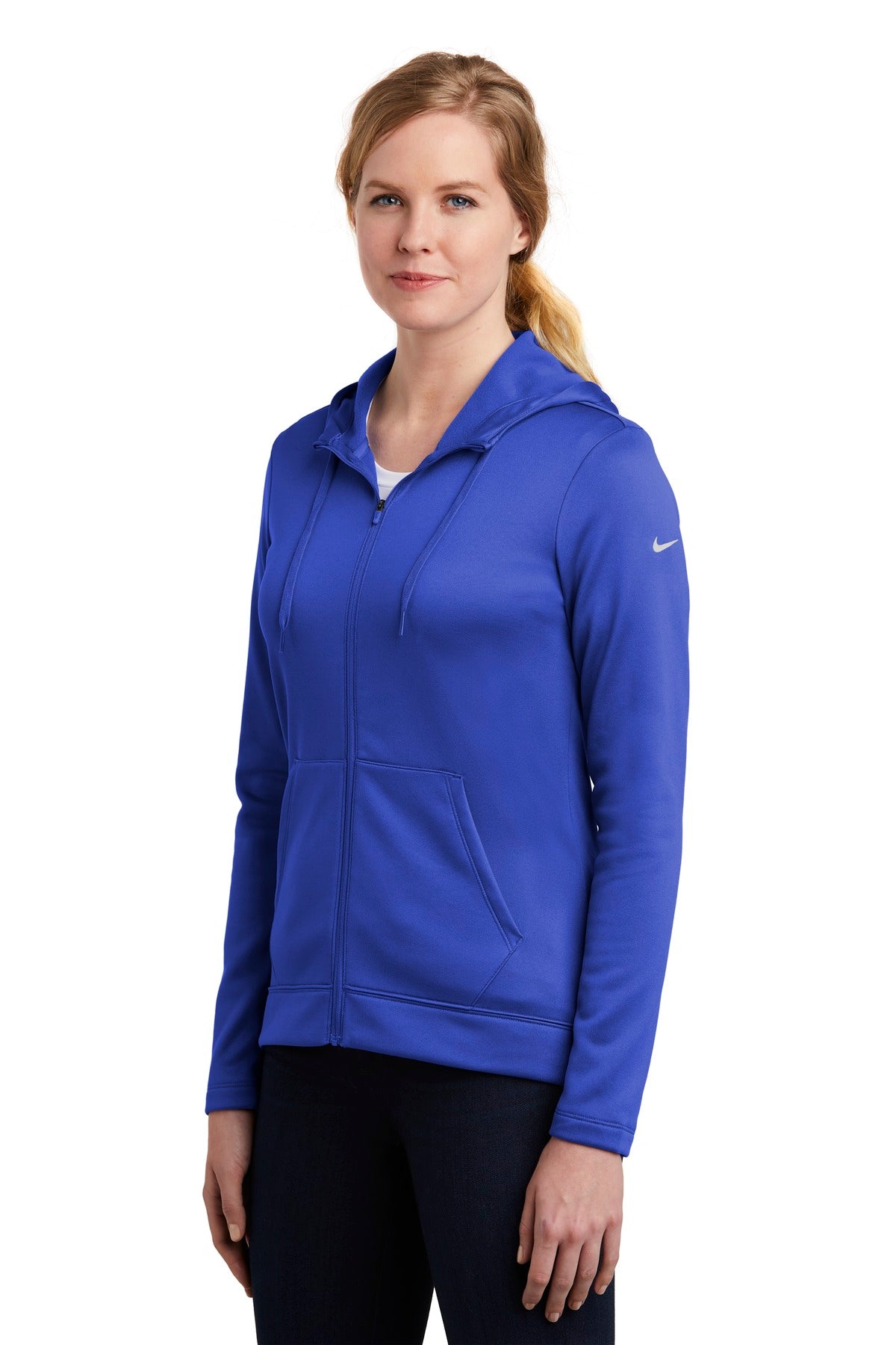 Game Royal Nike Women's Therma-FIT Full-Zip Fleece Hoodie. NKAH6264