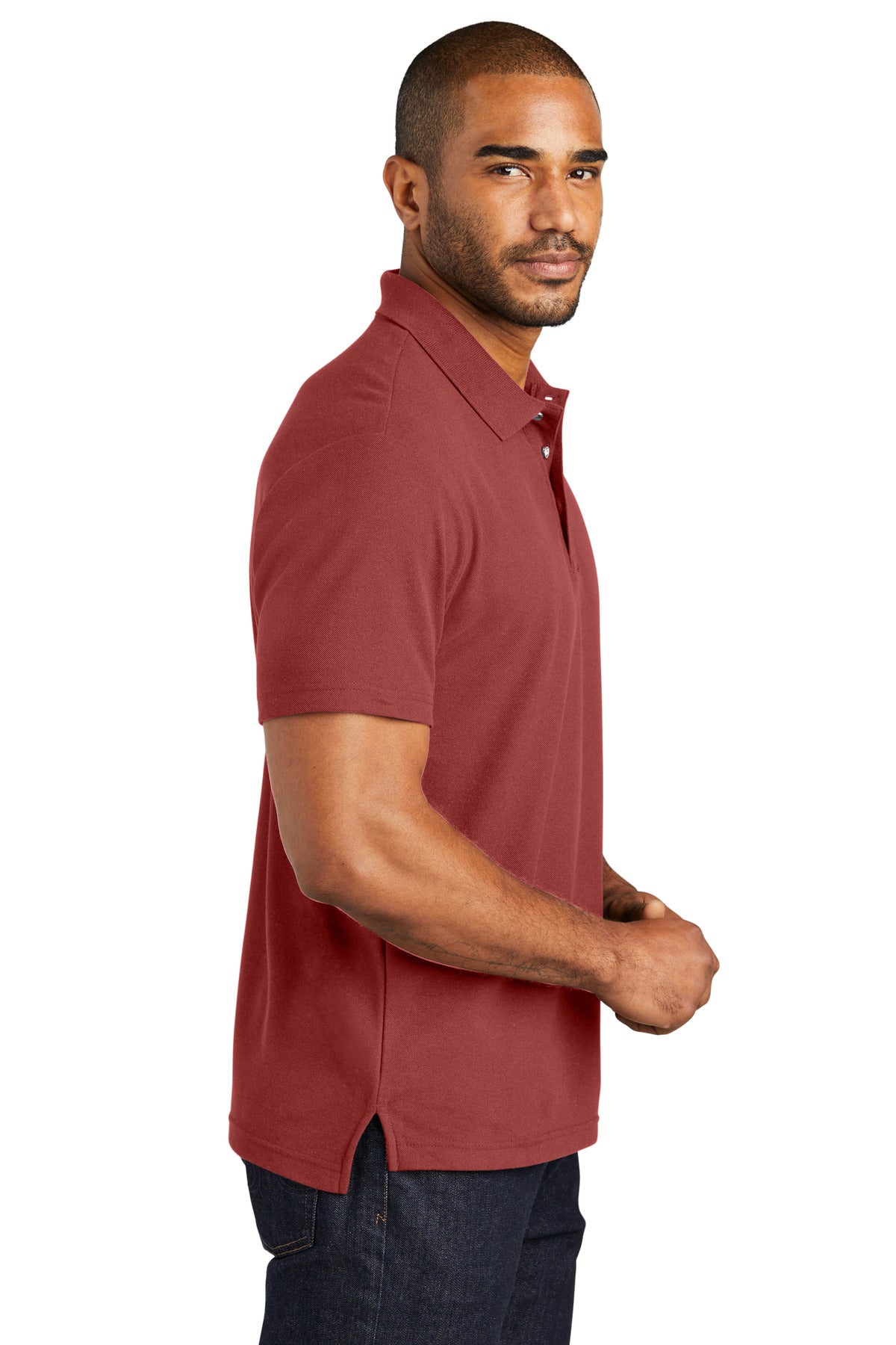 Garnet Port Authority C-FREE Cotton Blend Pique Polo K867