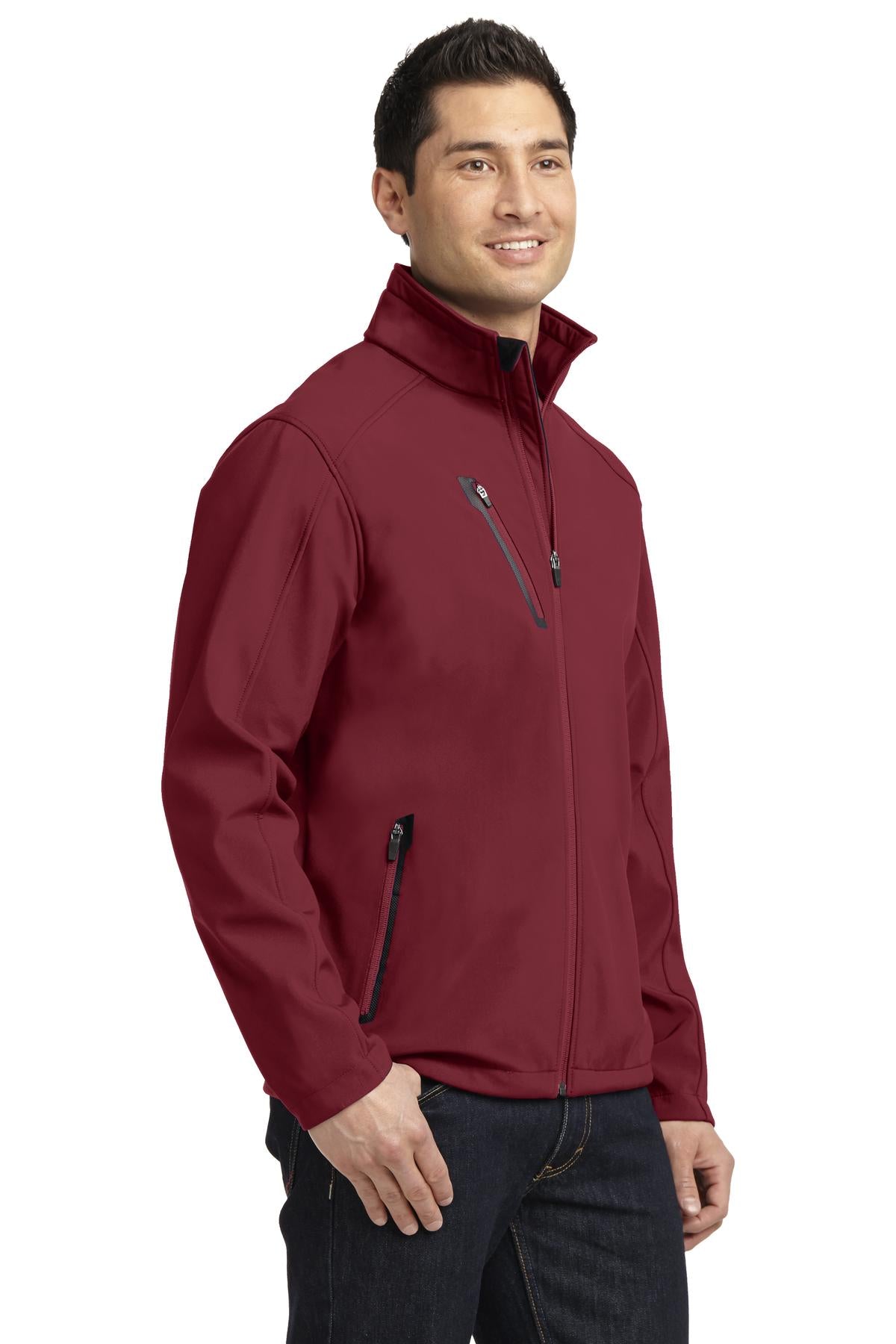 Garnet Port Authority Welded Soft Shell Jacket. J324