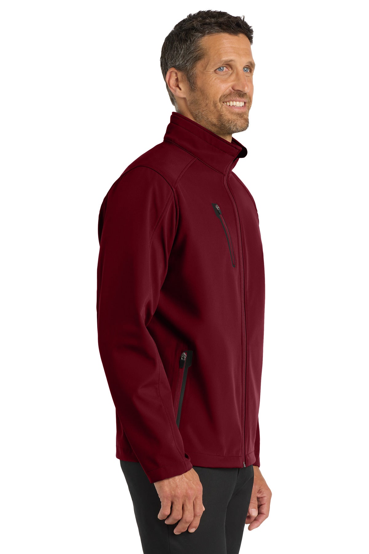 Garnet Port Authority Welded Soft Shell Jacket. J324