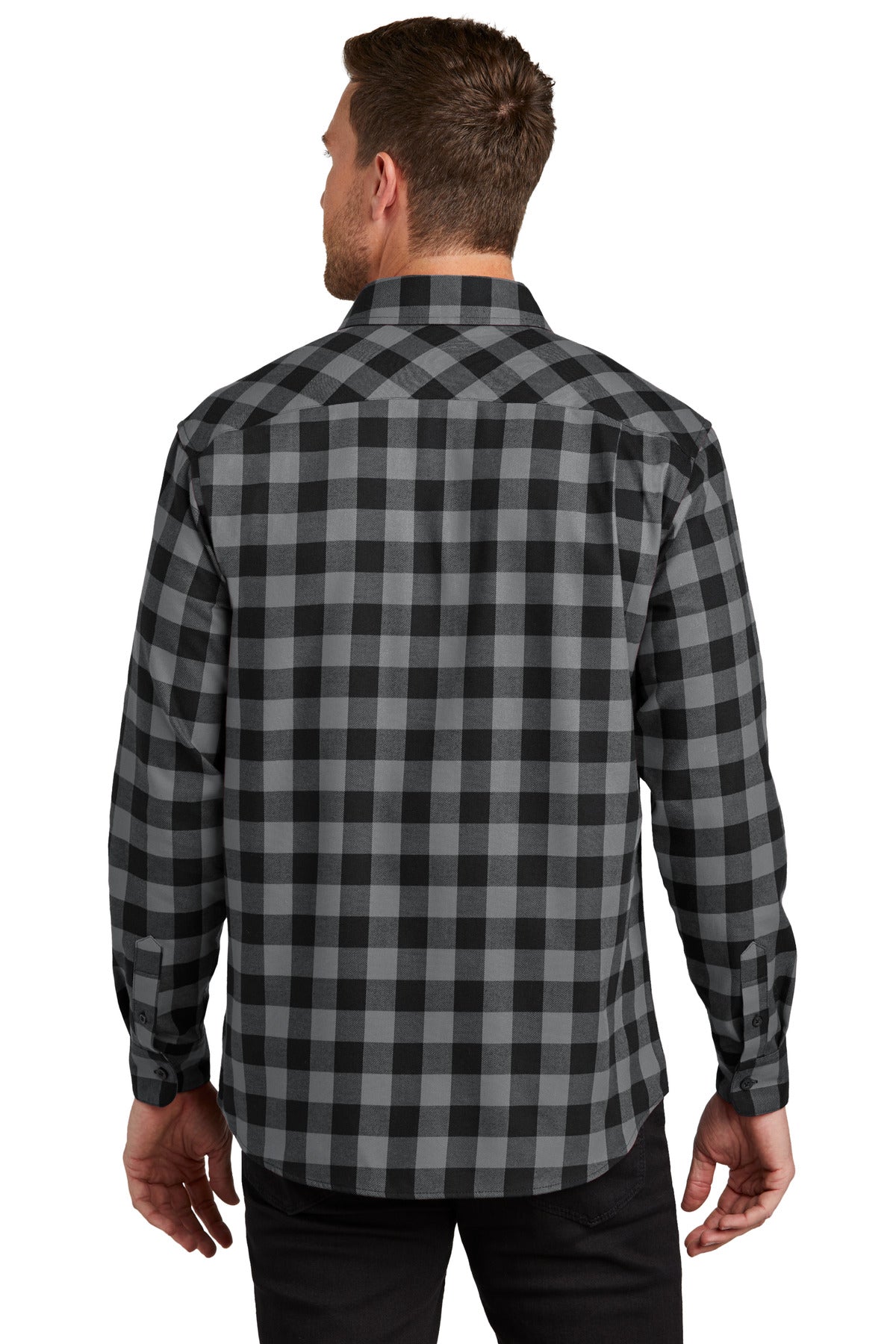 G/BkBfflCk Port Authority Plaid Flannel Shirt. W668