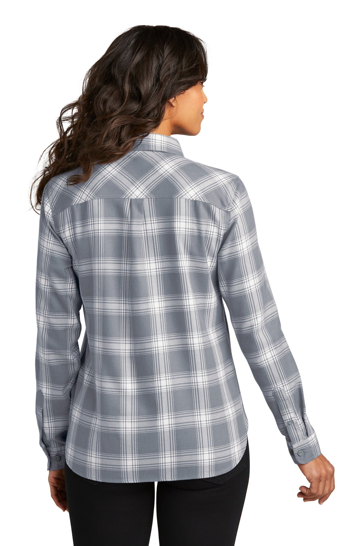 G/CrOpnPld Port Authority Women's Plaid Flannel Shirt LW669