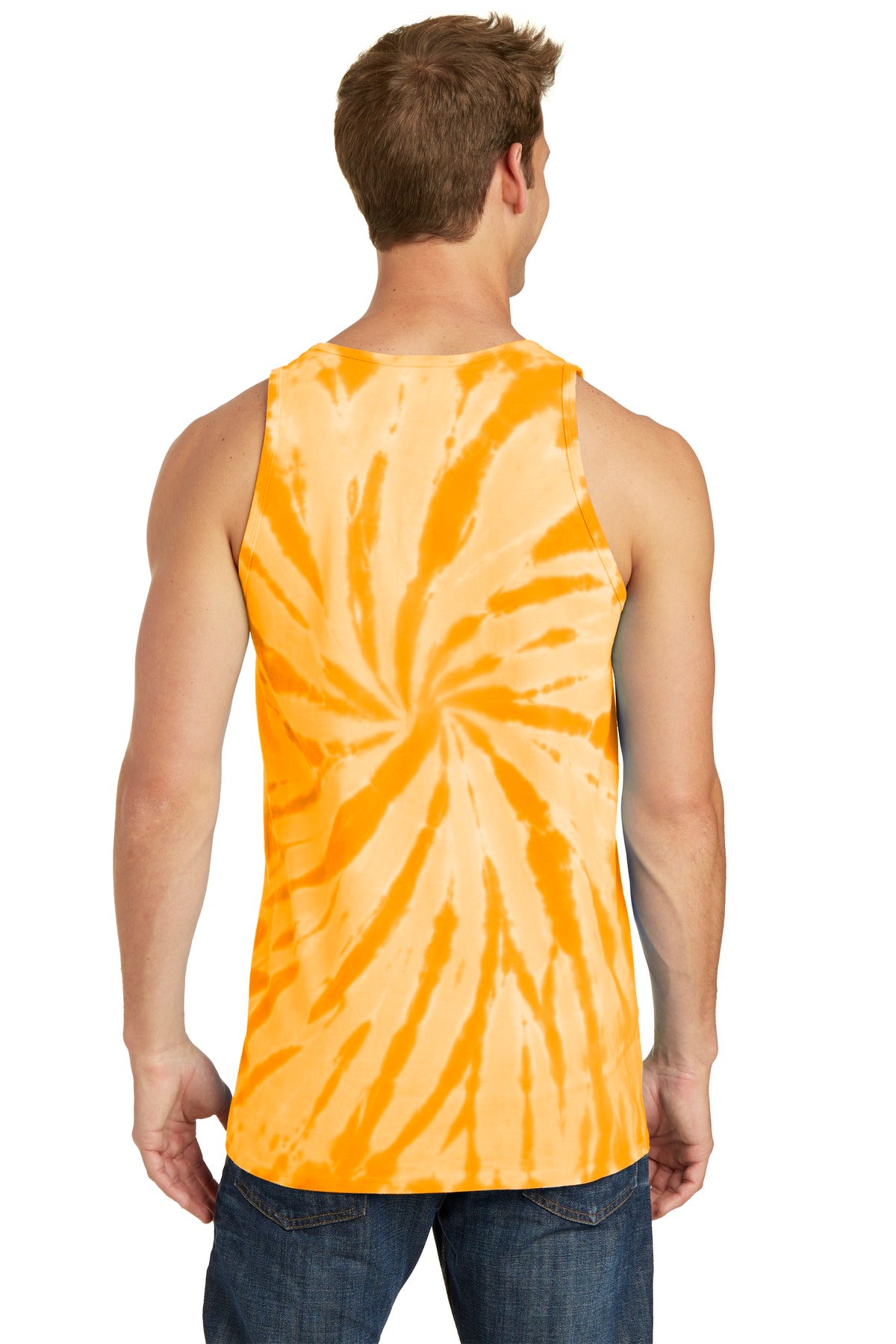 Gold Port & Company Tie-Dye Tank Top. PC147TT
