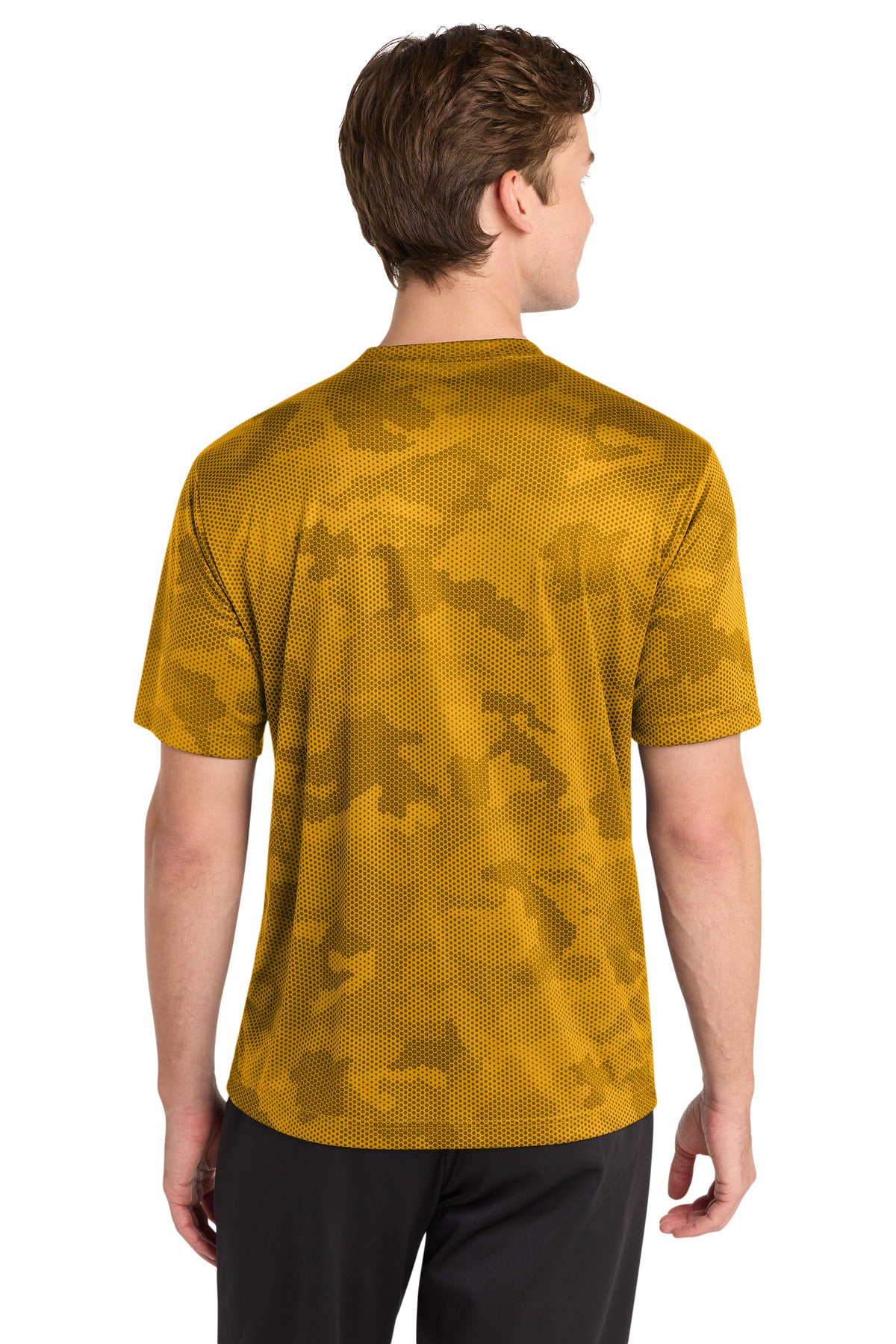 Gold Sport-Tek CamoHex Tee. ST370