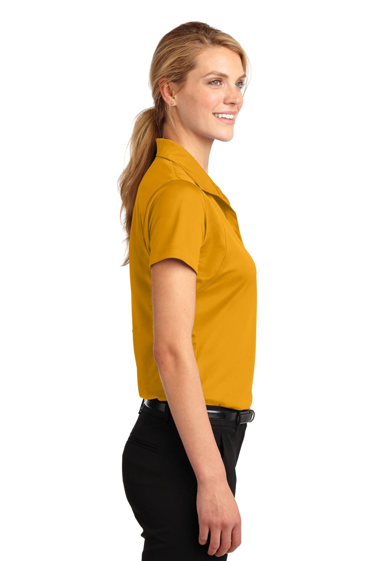 Gold Sport-Tek Women's Micropique Sport-Wick Polo. LST650