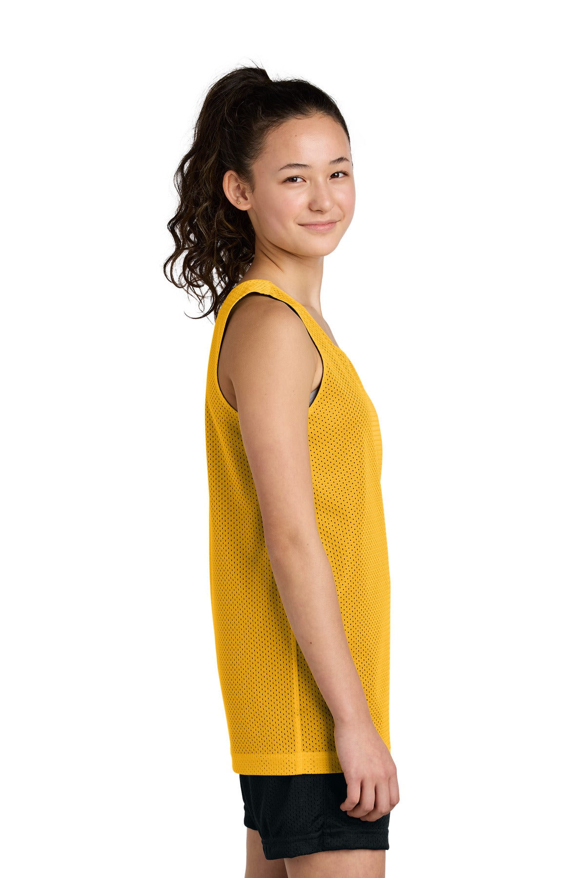 Gold/Black Sport-Tek Youth PosiCharge Reversible Mesh Tank YST5000