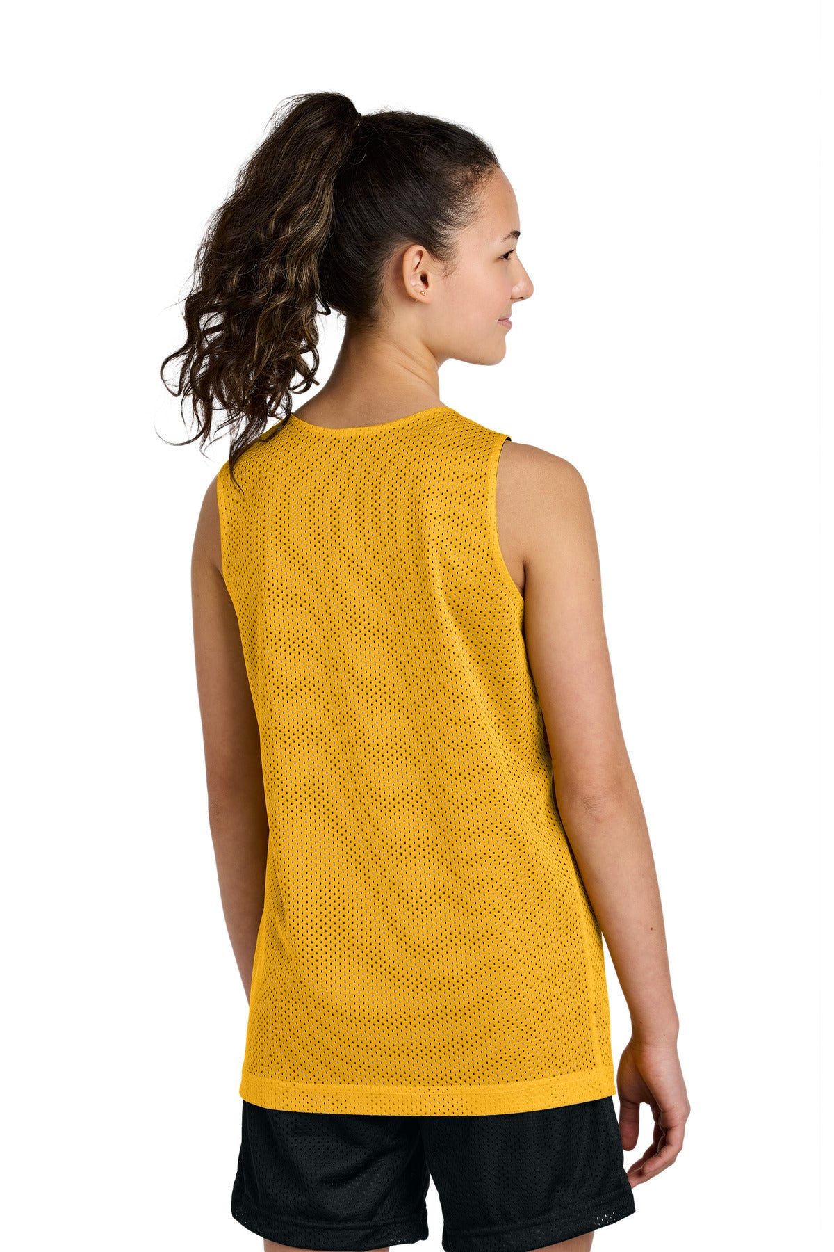 Gold/Black Sport-Tek Youth PosiCharge Reversible Mesh Tank YST5000