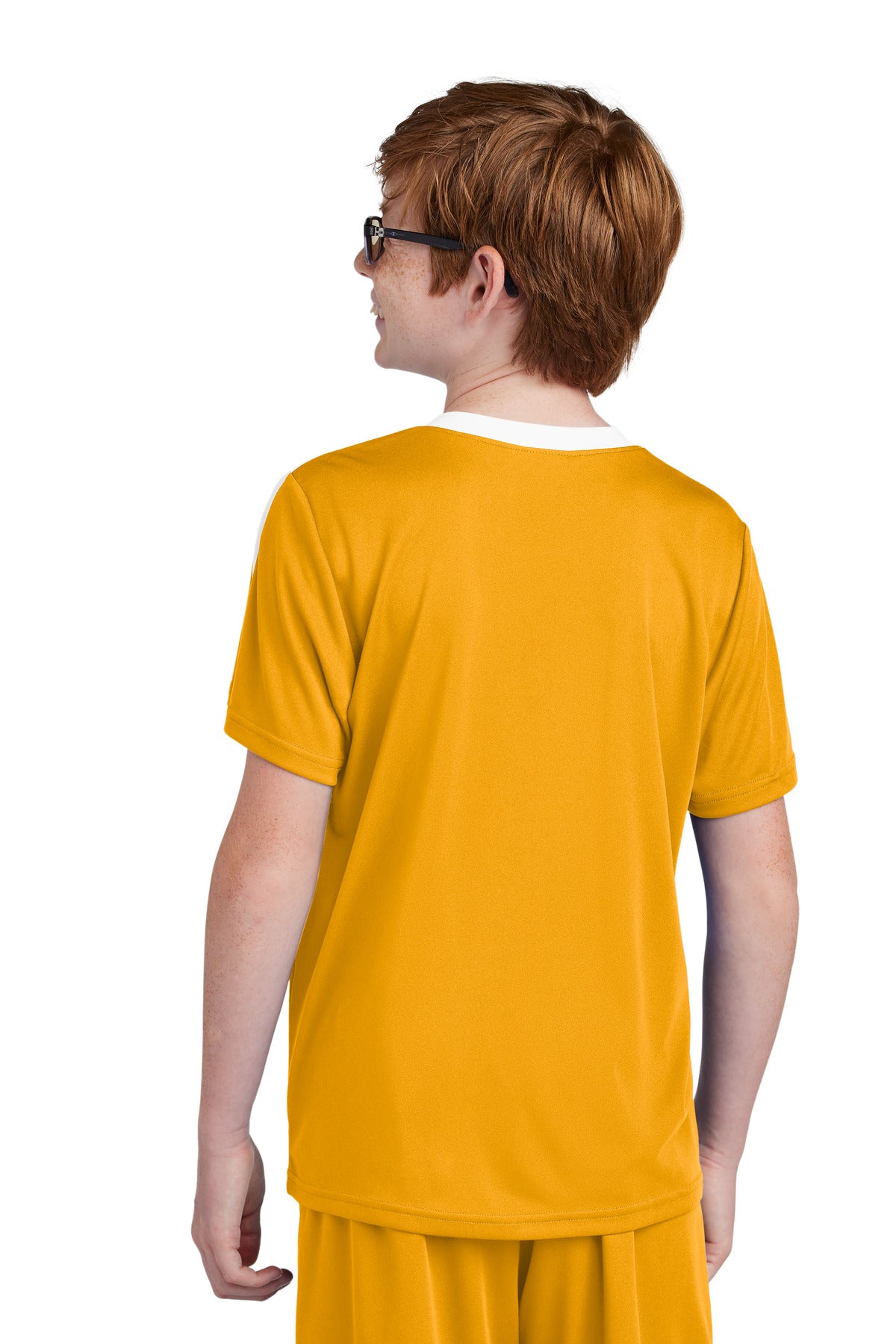 Gold/White Sport-Tek Youth Competitor United Crew YST100