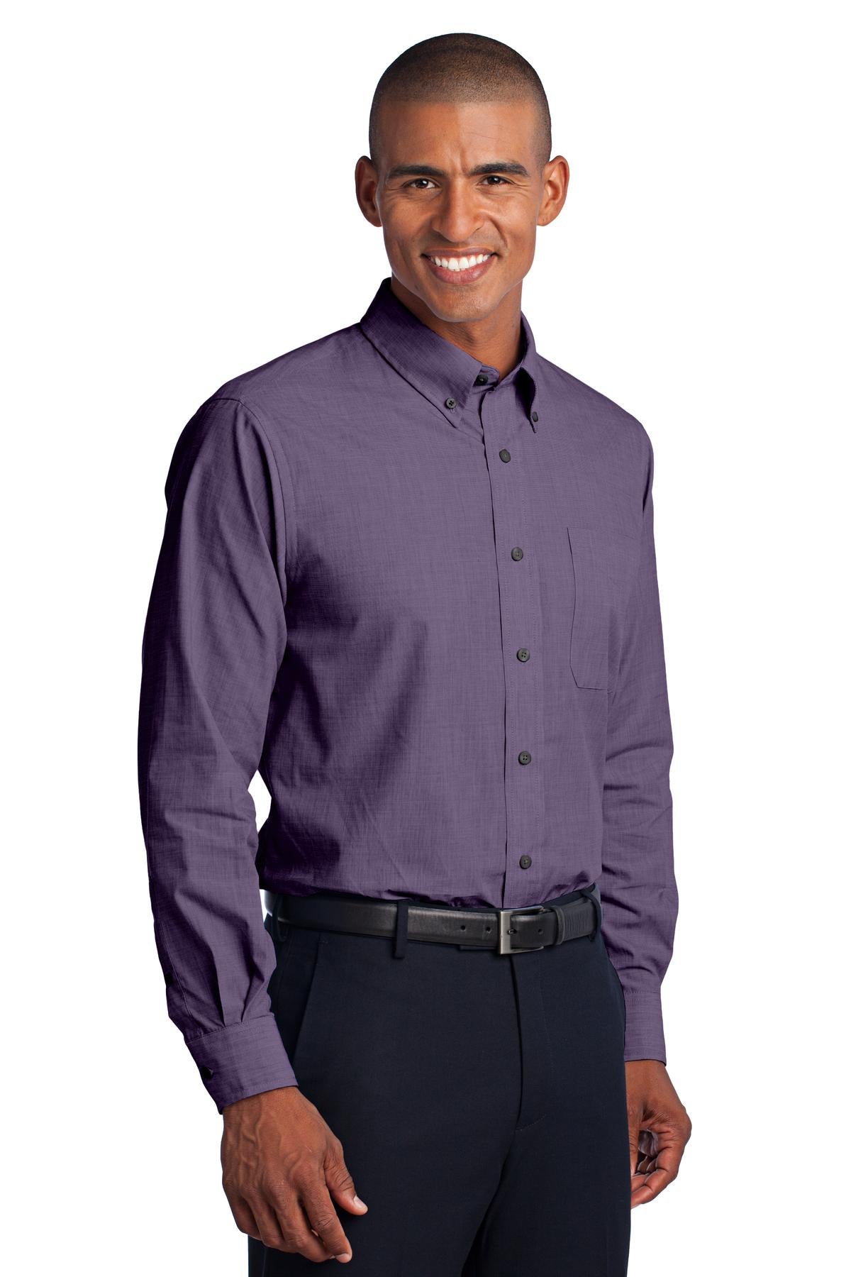 Grape Harvest Port Authority Crosshatch Easy Care Shirt. S640