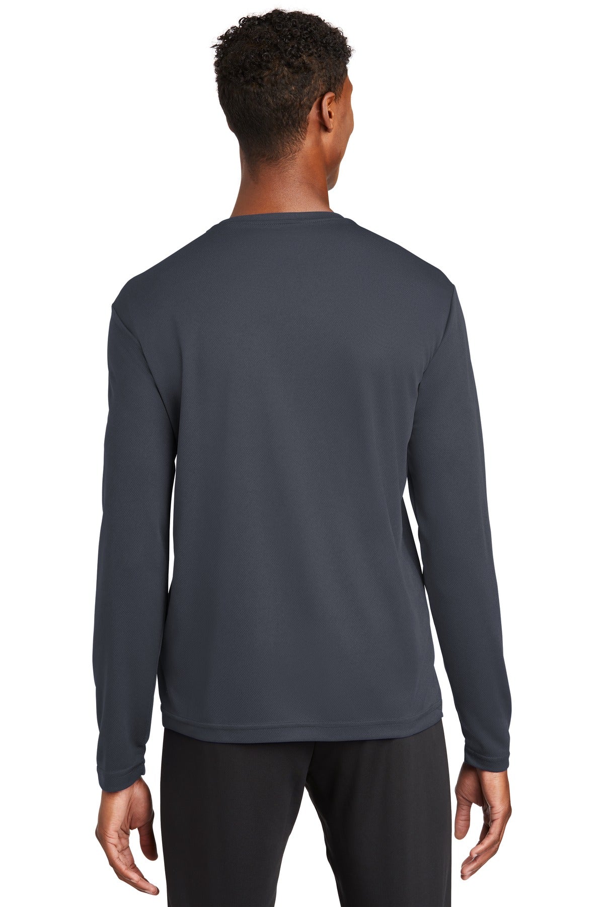 Graphite Grey Sport-Tek PosiCharge RacerMesh Long Sleeve Tee. ST340LS