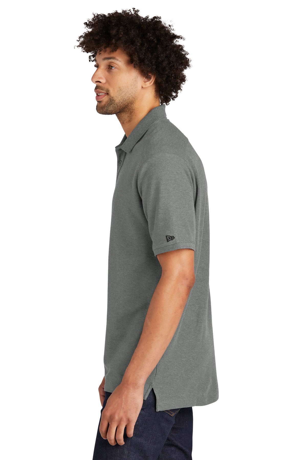 Graphite Hthr New Era Venue Home Plate Polo. NEA300