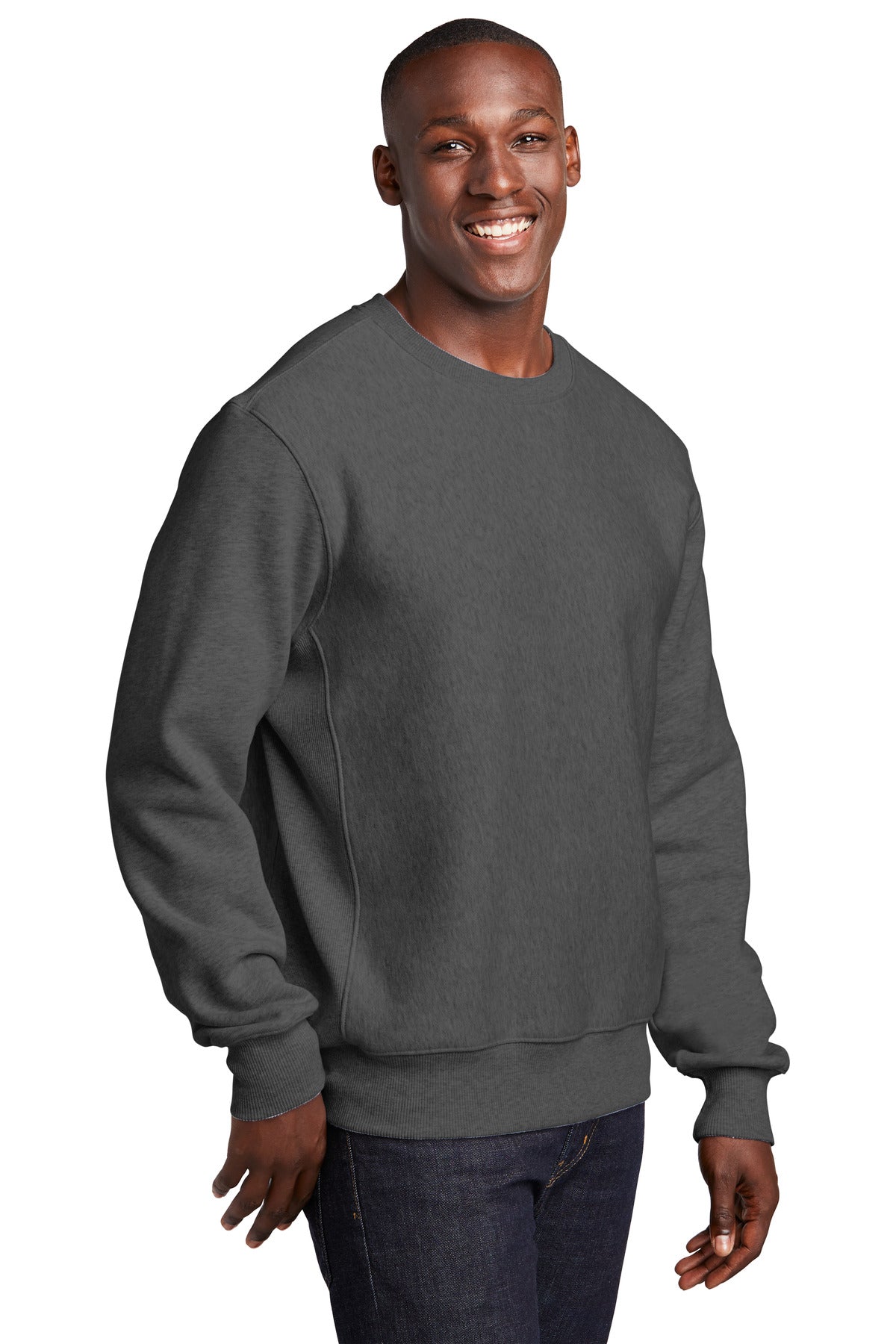 Graphite Hthr Sport-Tek Super Heavyweight Crewneck Sweatshirt. F280