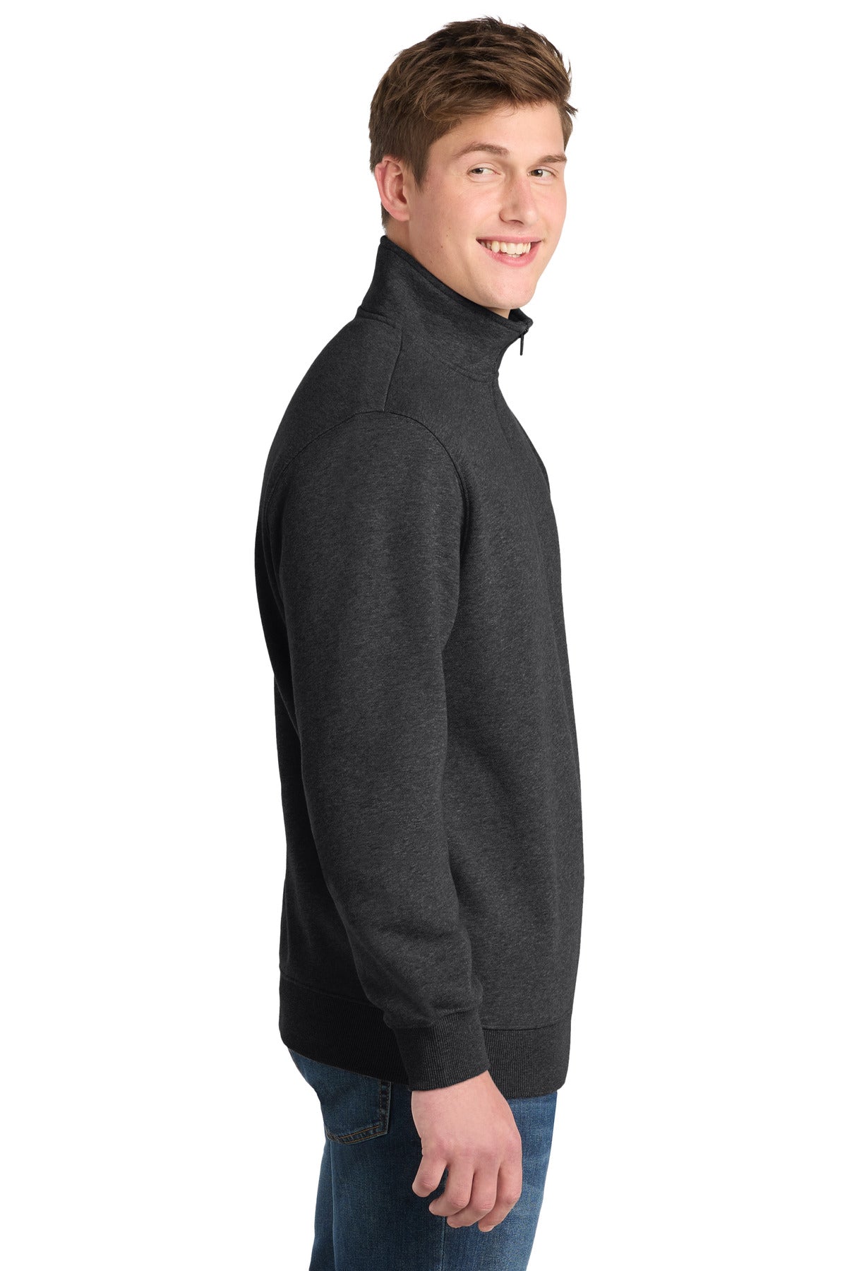 Graphite Hthr Sport-Tek Tall 1/4-Zip Sweatshirt. TST253