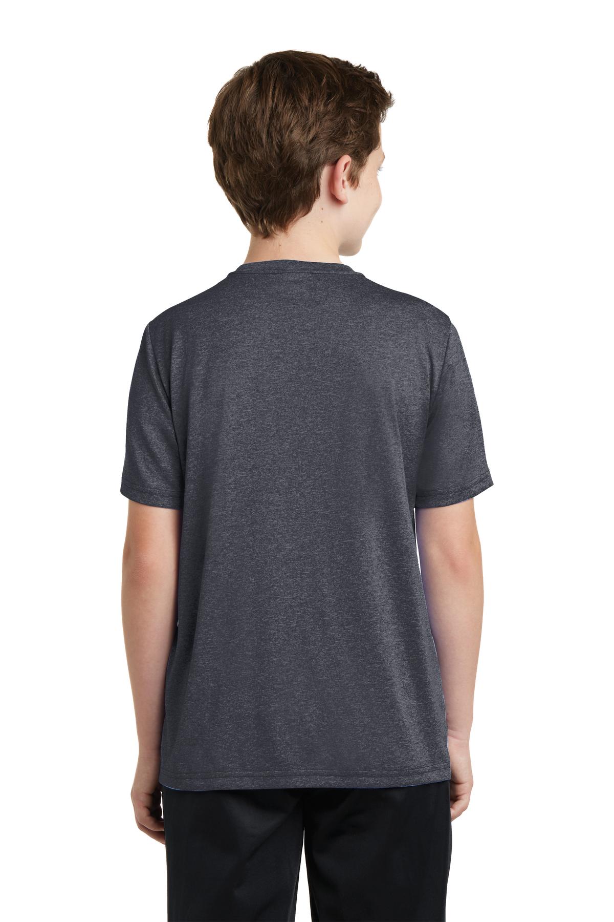 Graphite Hthr Sport-Tek Youth Heather Contender Tee. YST360