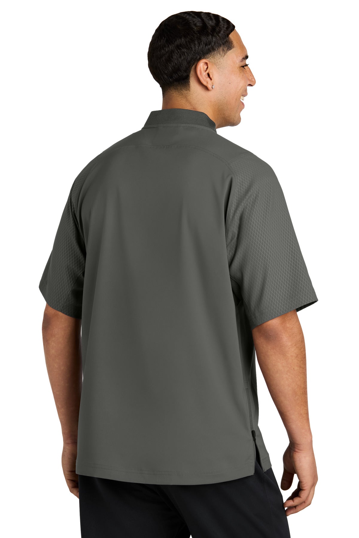 Graphite New Era Cage Short Sleeve 1/4-Zip Jacket. NEA600