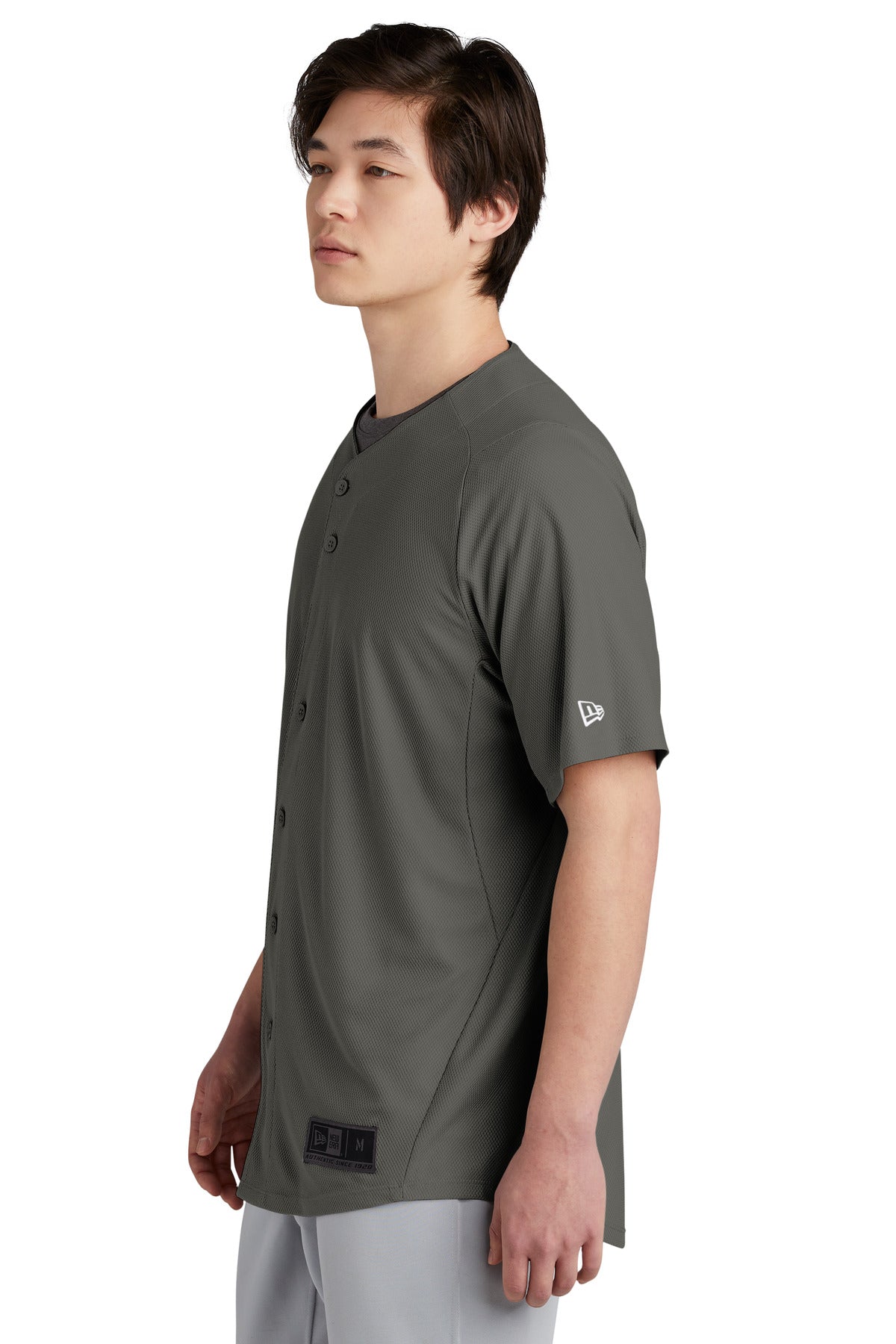 Graphite New Era Diamond Era Full-Button Jersey. NEA220