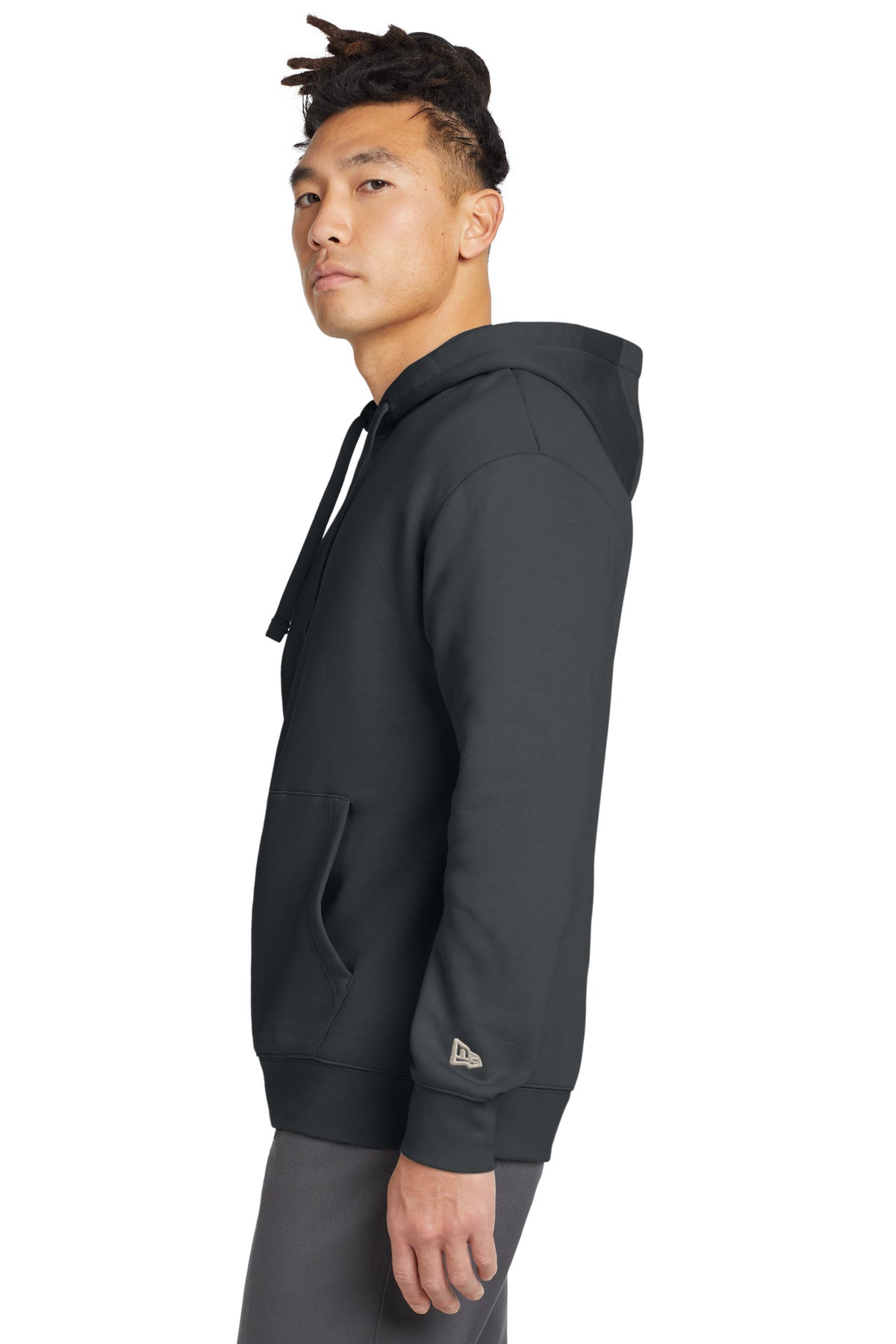 Graphite New Era Heritage Fleece Pullover Hoodie NEA525