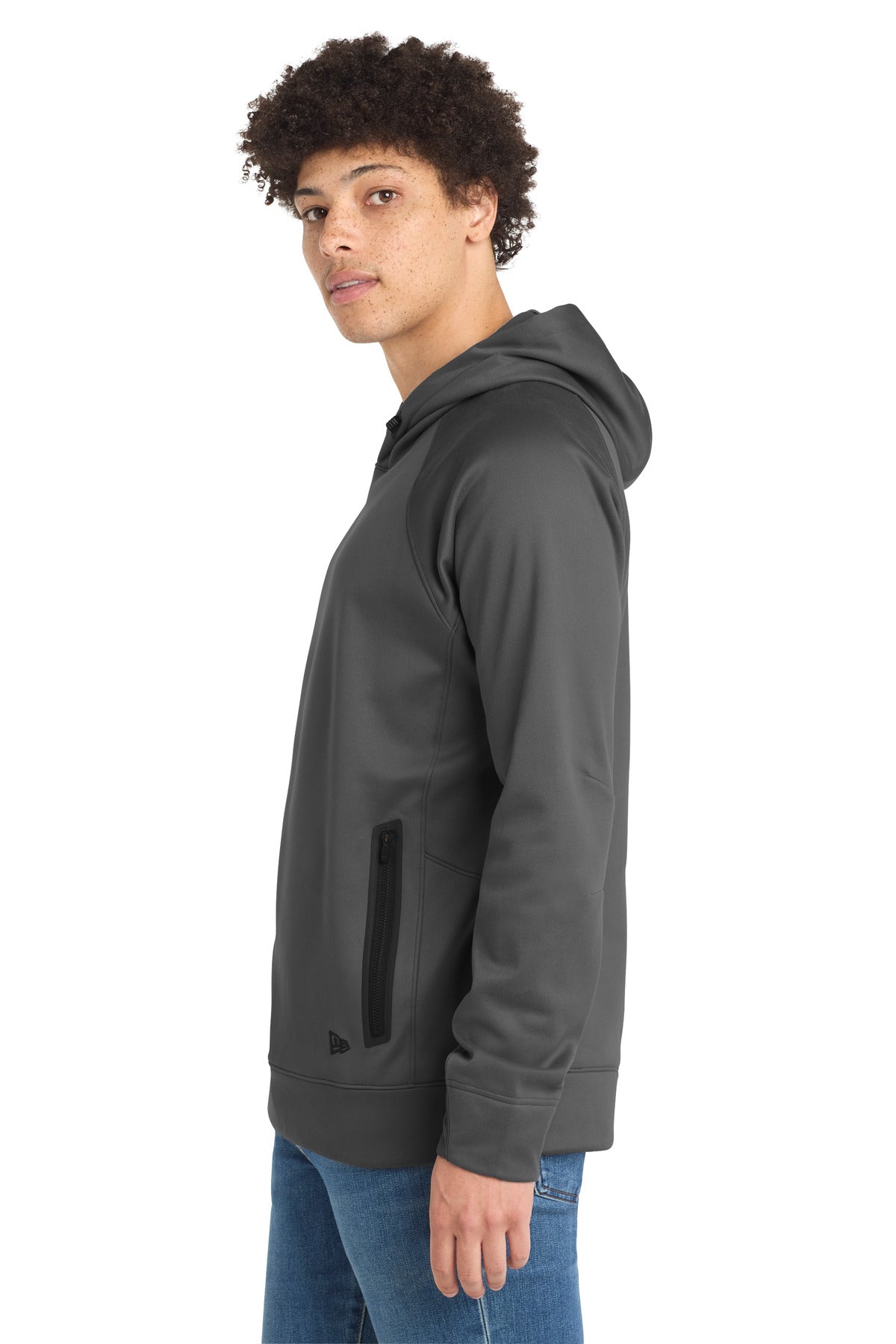 Graphite New Era Venue Fleece Pullover Hoodie. NEA520