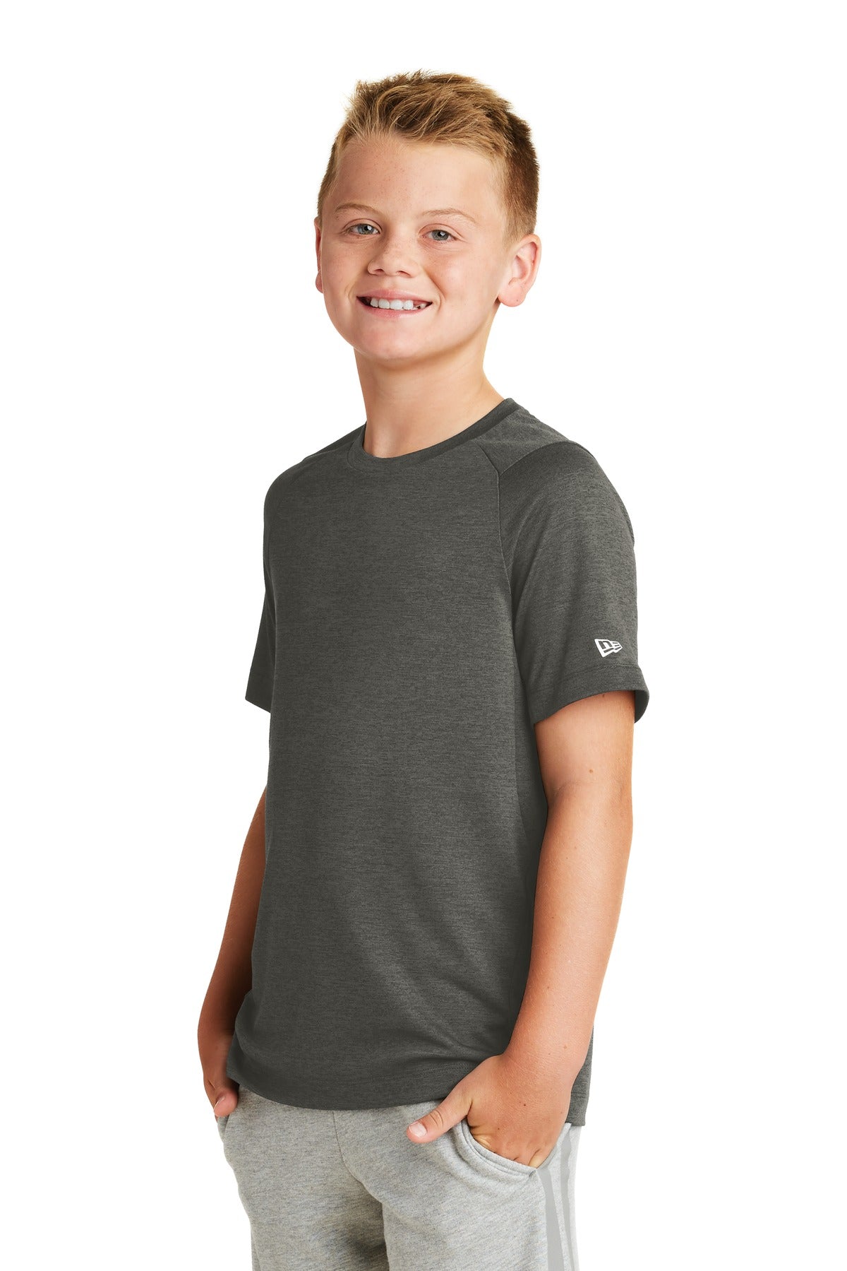 Graphite New Era Youth Series Performance Crew Tee. YNEA200