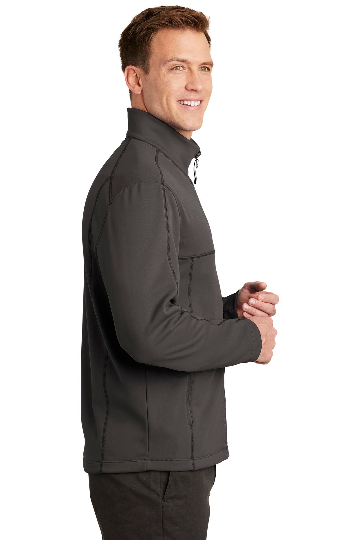 Graphite Port Authority Collective Smooth Fleece Jacket. F904