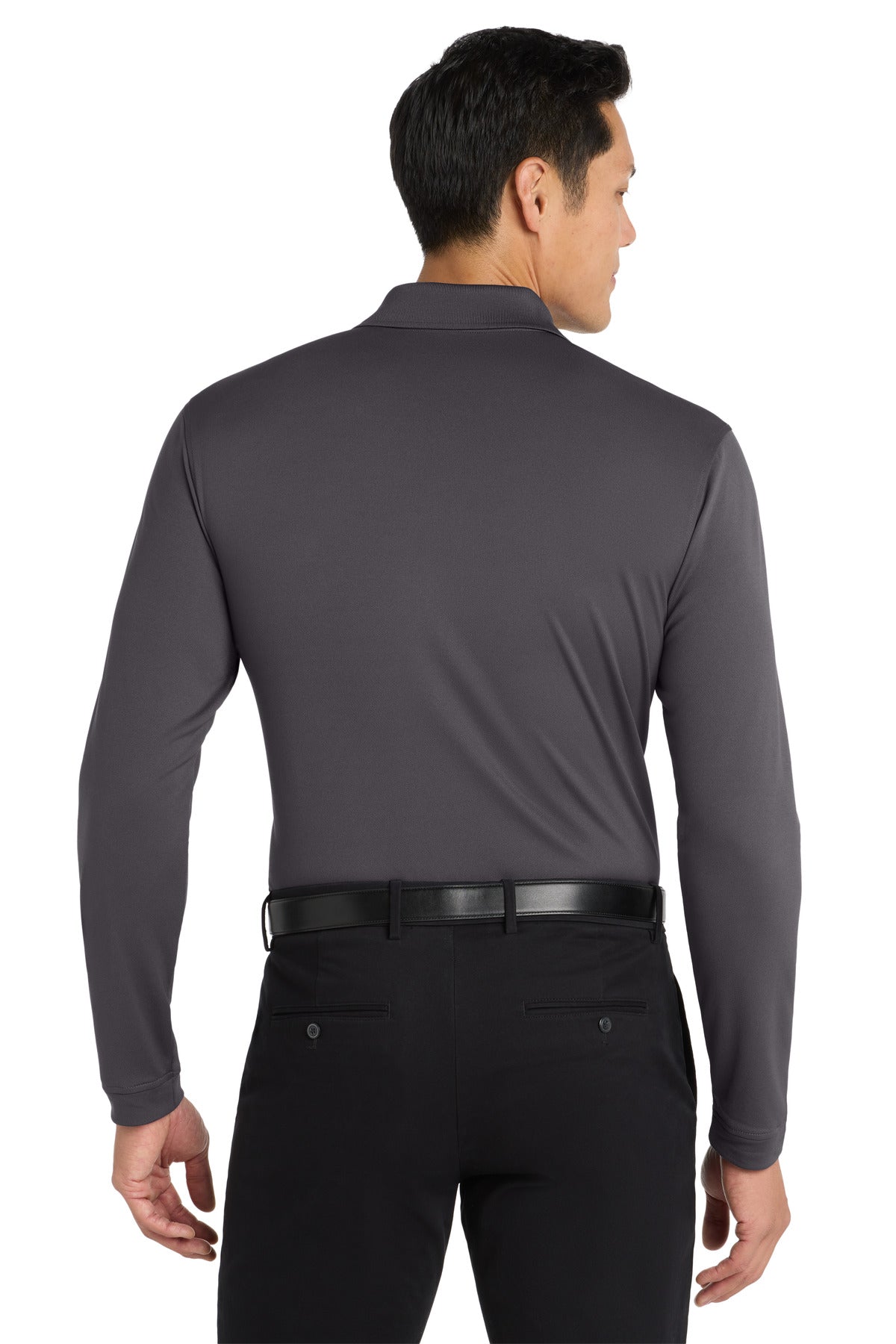 Graphite Port Authority Dry Zone UV Micro-Mesh Long Sleeve Polo K110LS