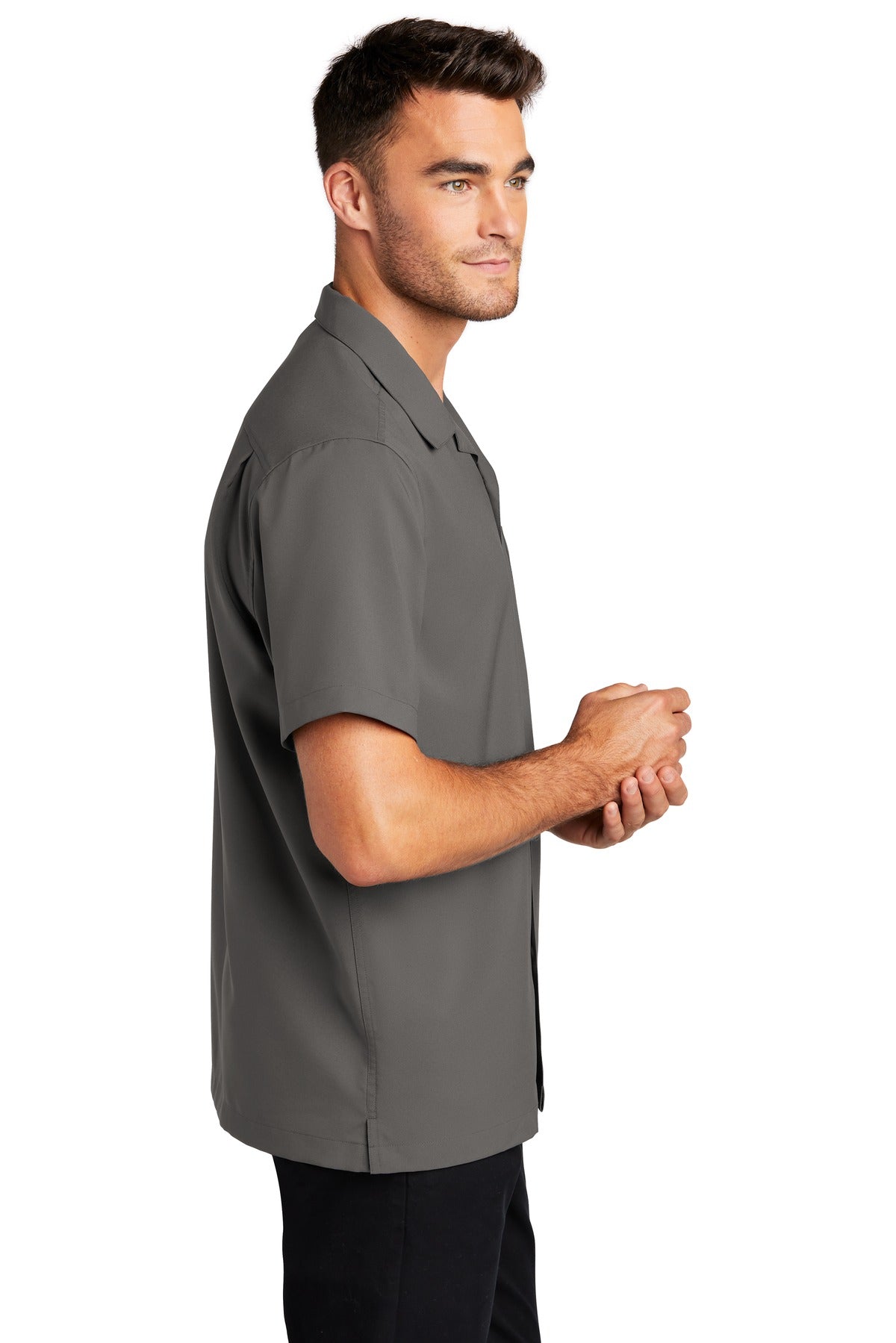 Graphite Port Authority Short Sleeve Performance Staff Shirt W400