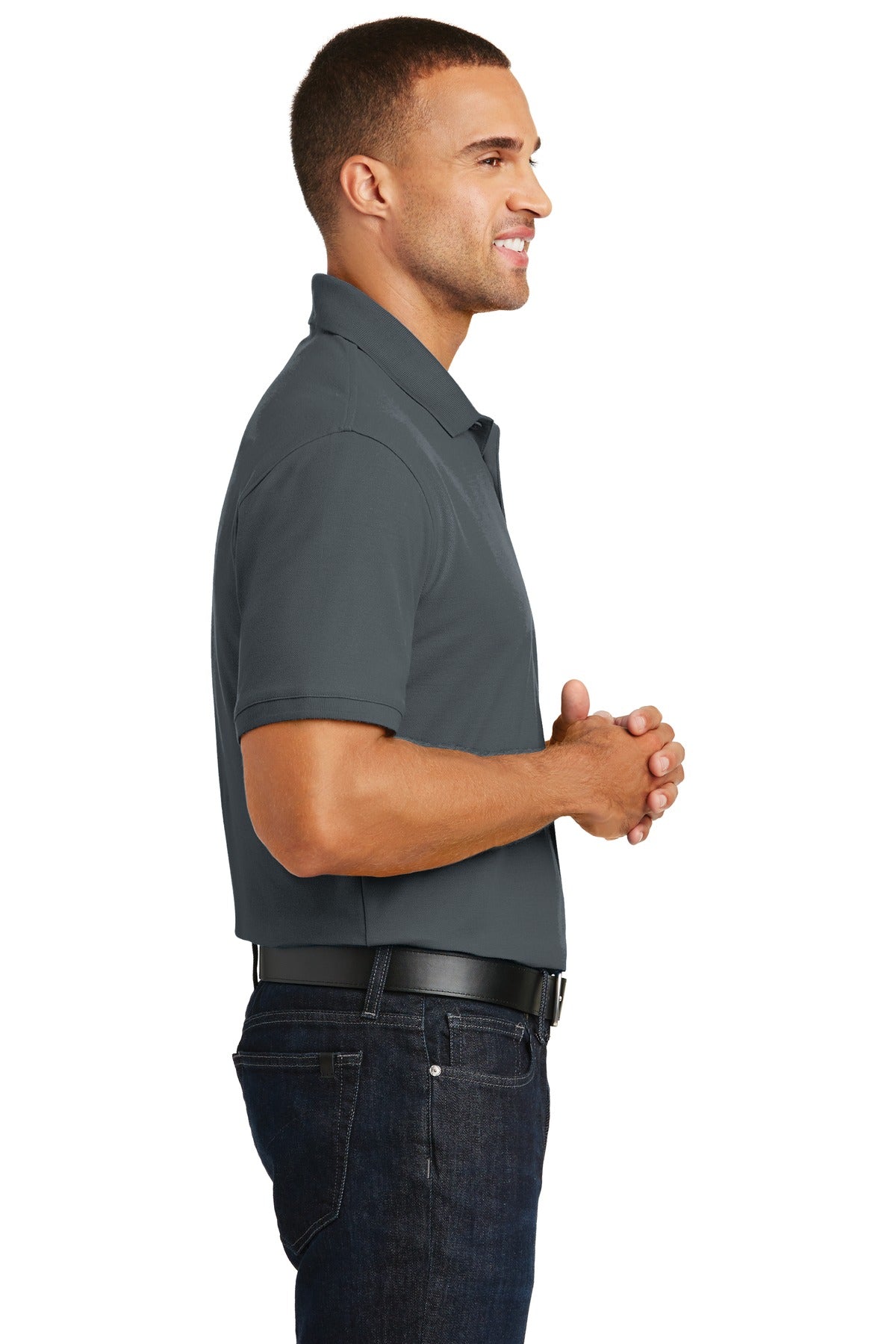Graphite Port Authority Tall Core Classic Pique Polo. TLK100