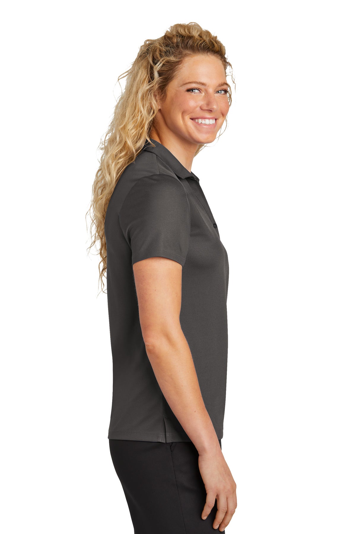 Graphite Sport-Tek Women's UV Micropique Polo LST740