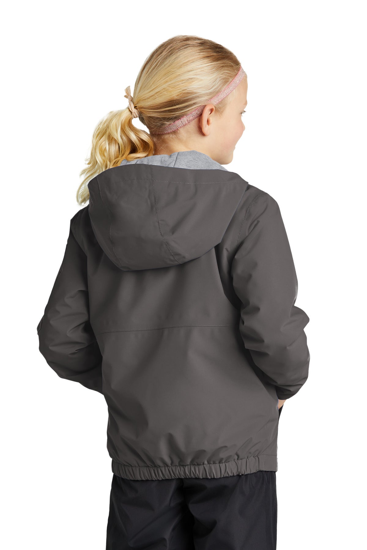 Graphite Sport-Tek Youth Waterproof Insulated Jacket YST56