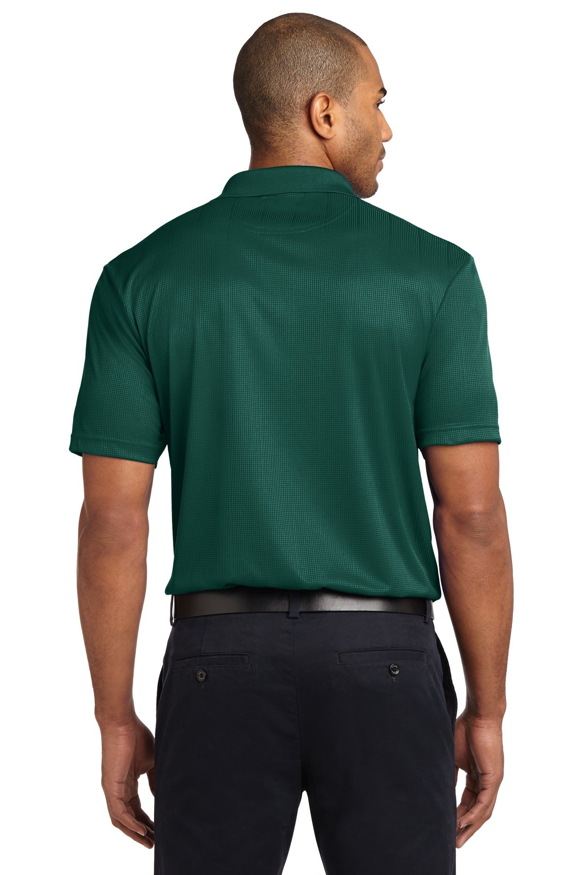 Green Glen Port Authority Performance Fine Jacquard Polo. K528