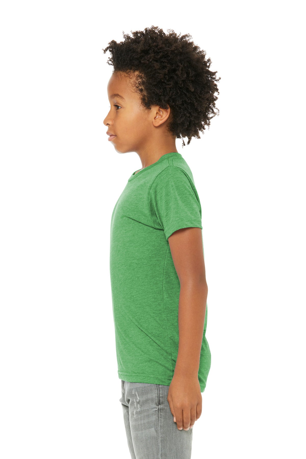 Green TB BELLA+CANVAS Youth Triblend Short Sleeve Tee. BC3413Y