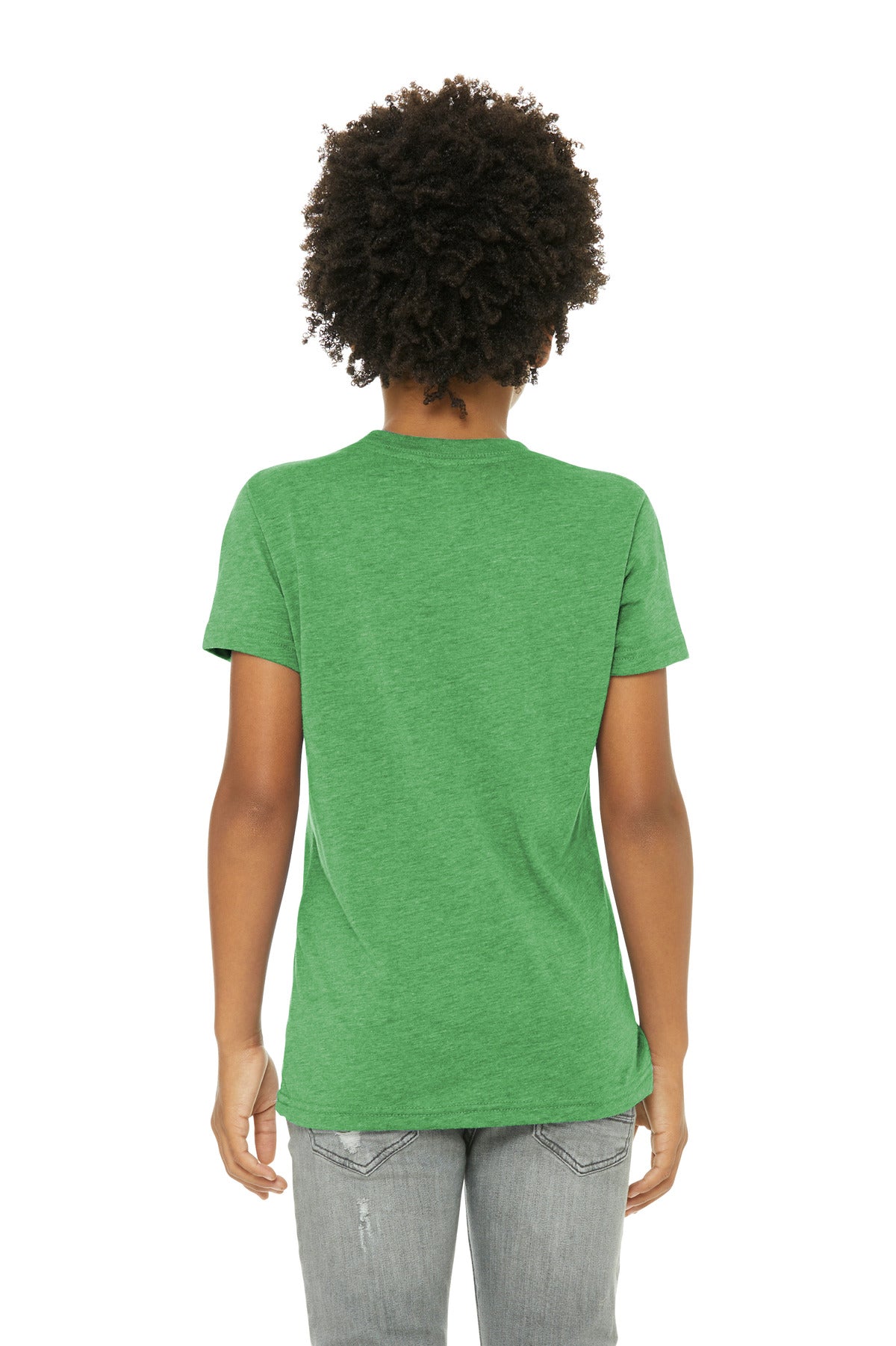 Green TB BELLA+CANVAS Youth Triblend Short Sleeve Tee. BC3413Y