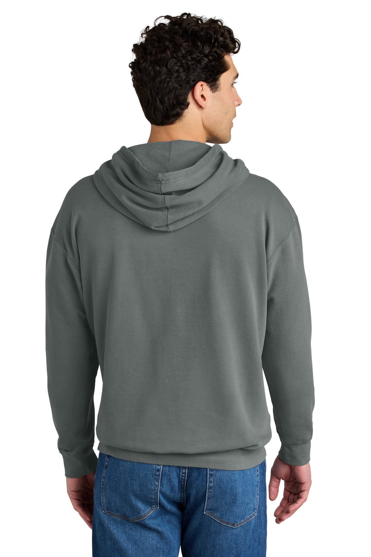 Grey Comfort Colors Lightweight Hooded Sweatshirt 1467