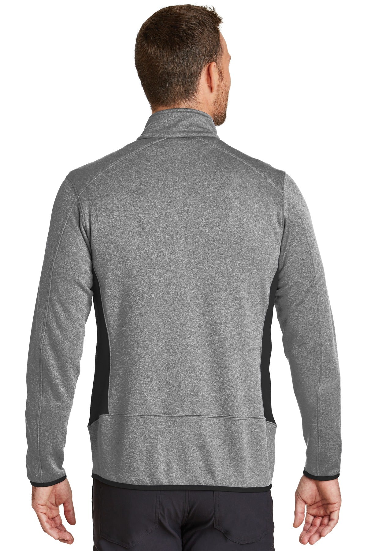 Grey Heather Eddie Bauer Full-Zip Heather Stretch Fleece Jacket. EB238