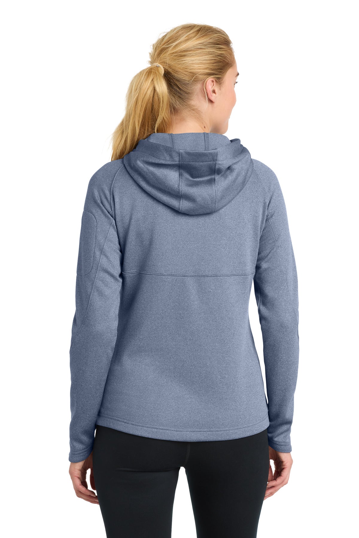 Grey Heather Sport-Tek Women's Tech Fleece Full-Zip Hooded Jacket. L248