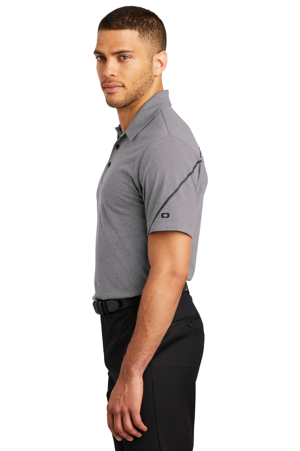 Grey Hthr OGIO Tread Polo. OG135