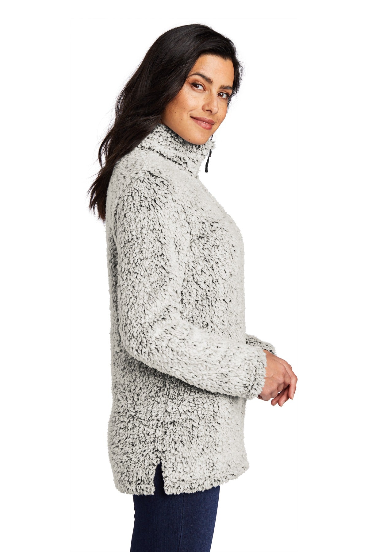 Grey Hthr Port Authority Women's Cozy 1/4-Zip Fleece L130