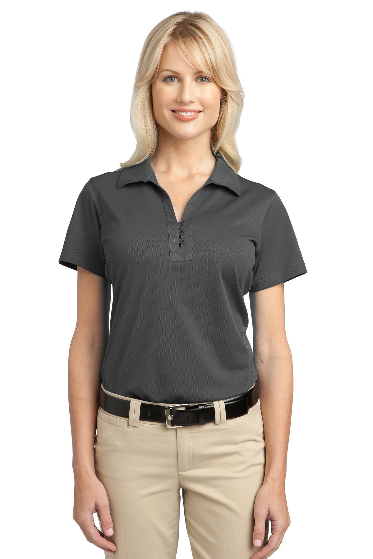 Grey Smoke Port Authority Women's Tech Pique Polo. L527
