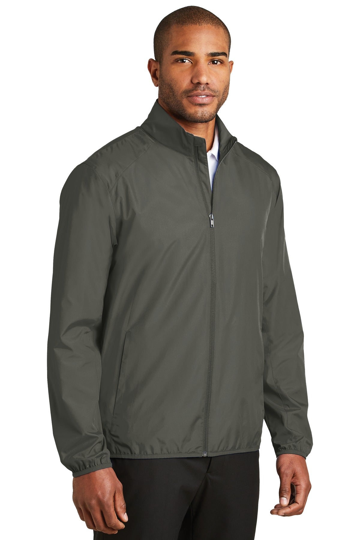Grey Steel Port Authority Zephyr Full-Zip Jacket. J344