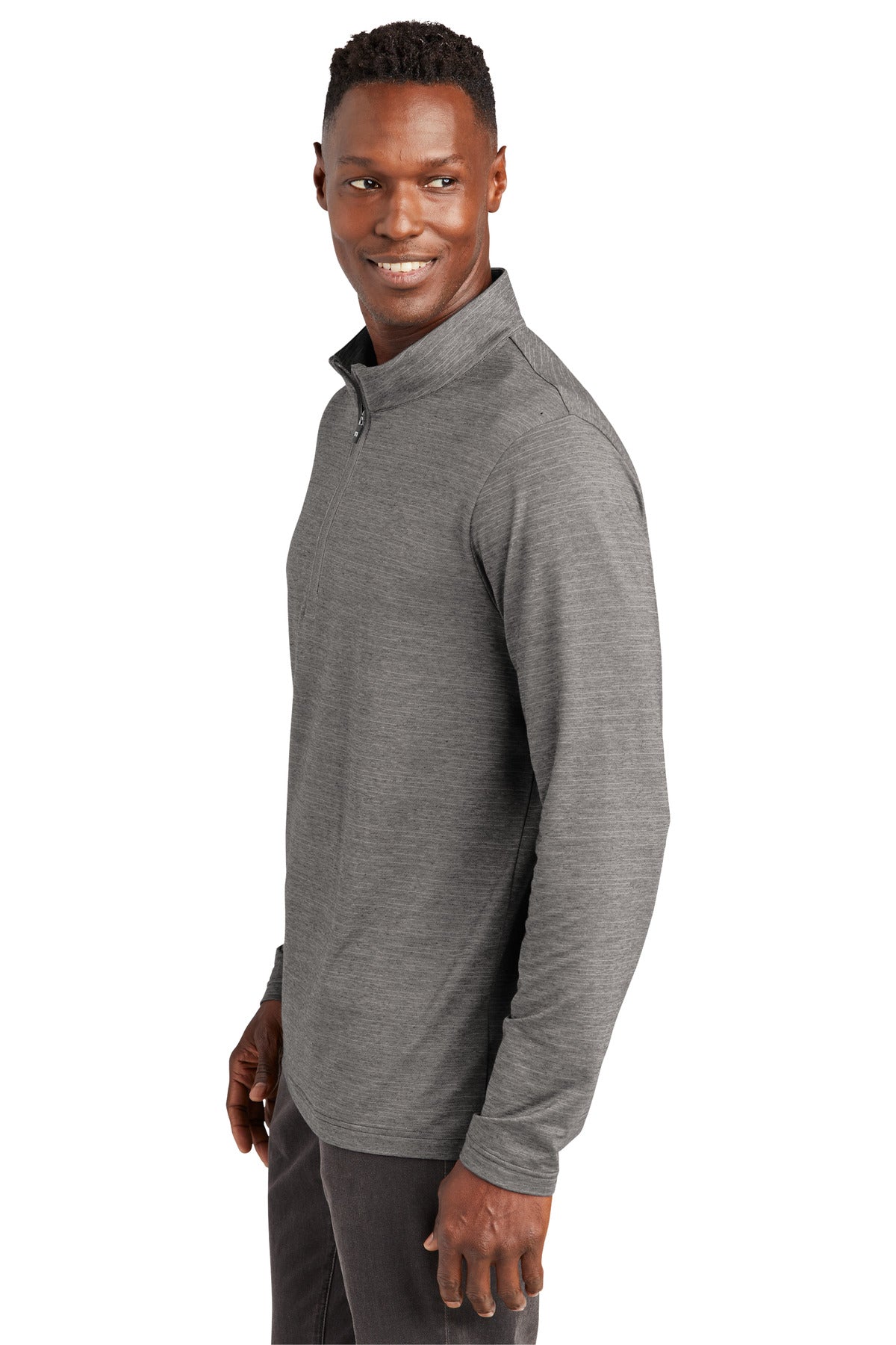GreyHthr TravisMathew Crestview 1/4-Zip TM1MW452