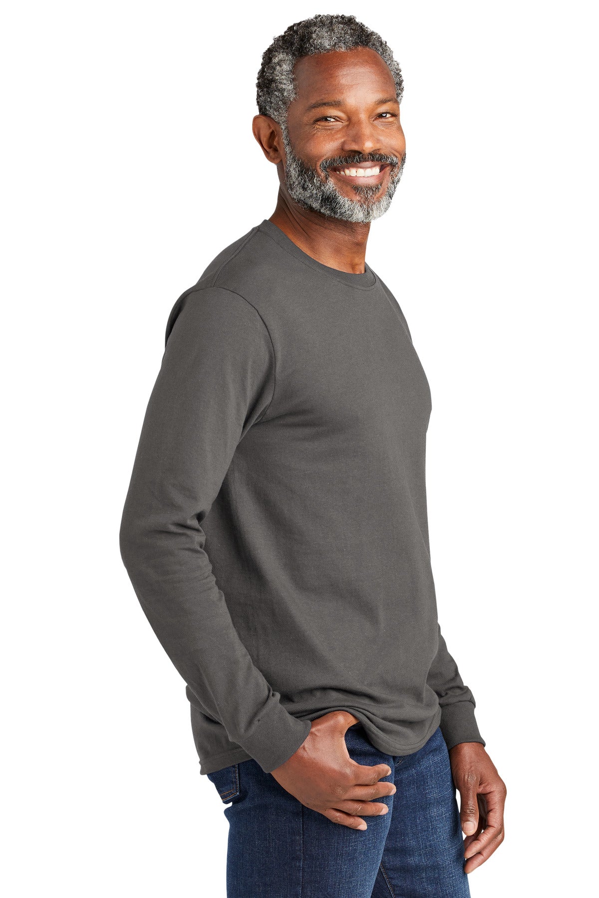 GreySteel Volunteer Knitwear All-American Long Sleeve Tee VL100LS