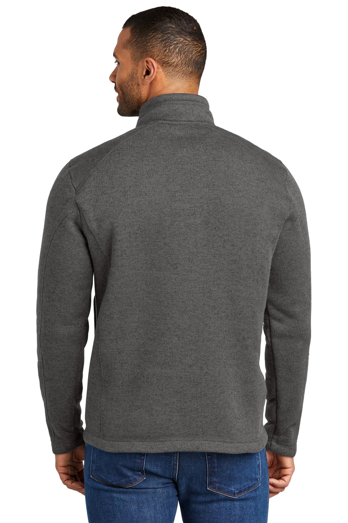 GrySmkHthr Port Authority Arc Sweater Fleece 1/4-Zip F426