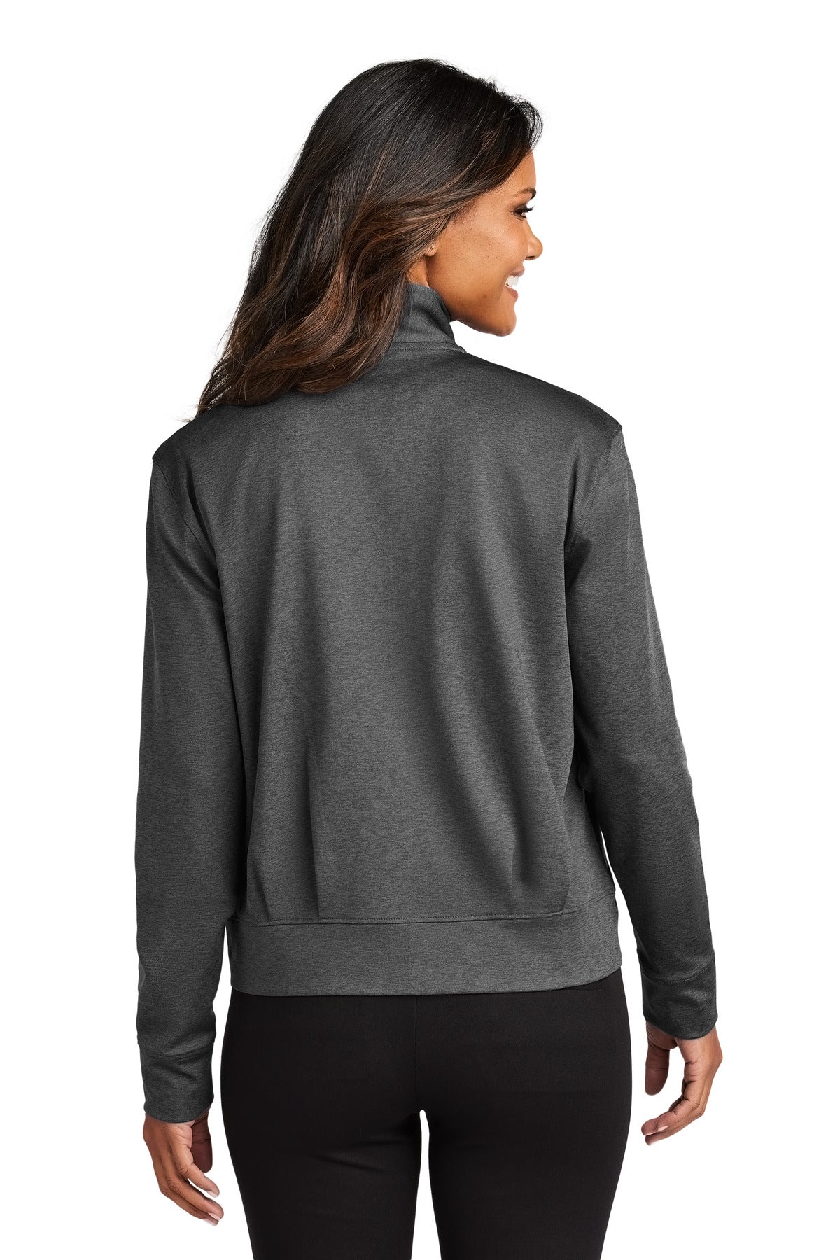 GryStlHthr Port Authority Women's C-FREE Double Knit Full-Zip LK881