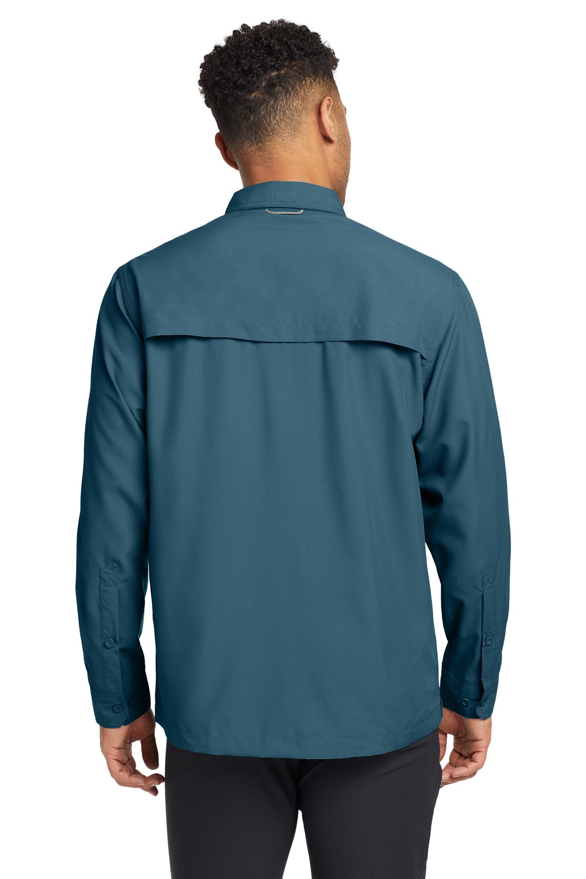 Gulf Teal Eddie Bauer - Long Sleeve Performance Fishing Shirt. EB600