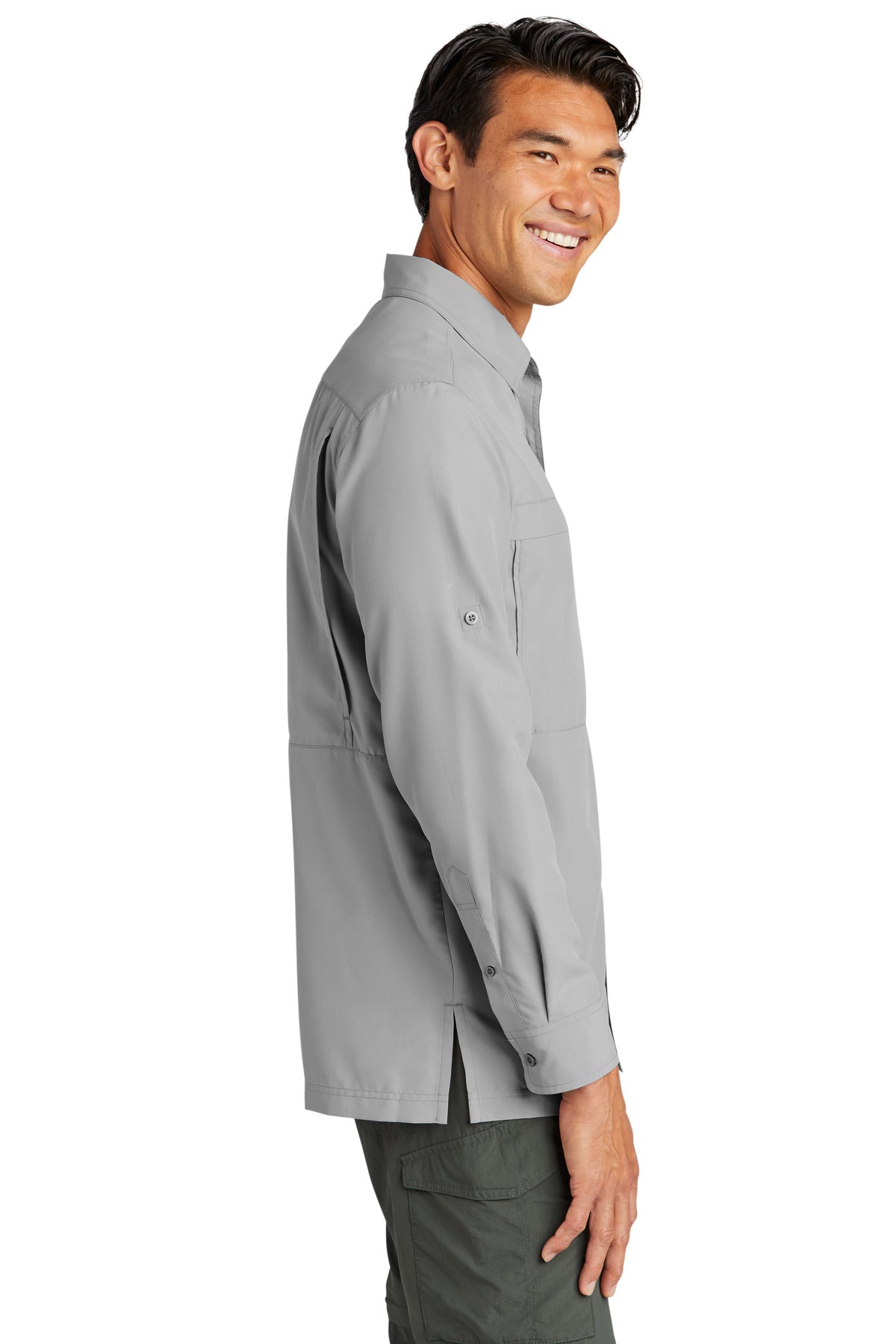 GustyGrey Port Authority Long Sleeve UV Daybreak Shirt W960