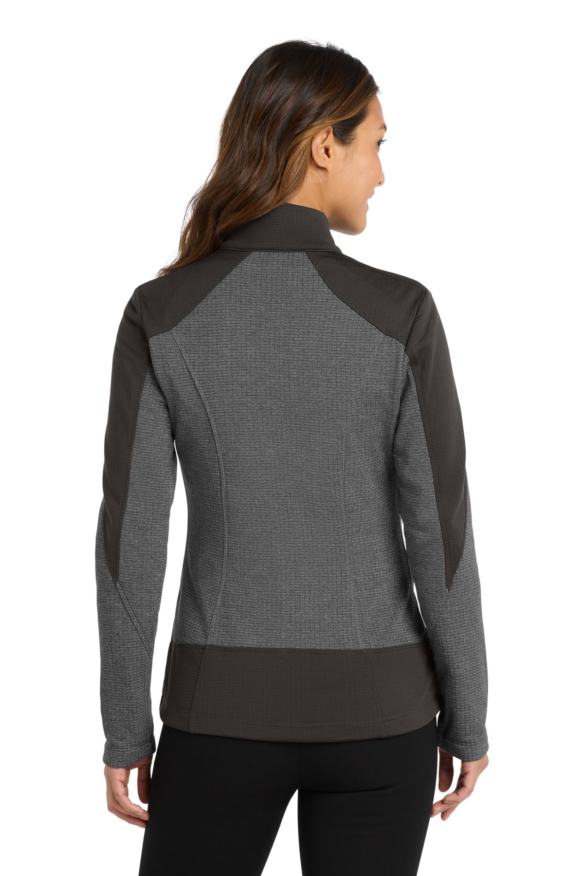 Gy Smk H/Gy Sm Port Authority Women's Grid Fleece Jacket. L239