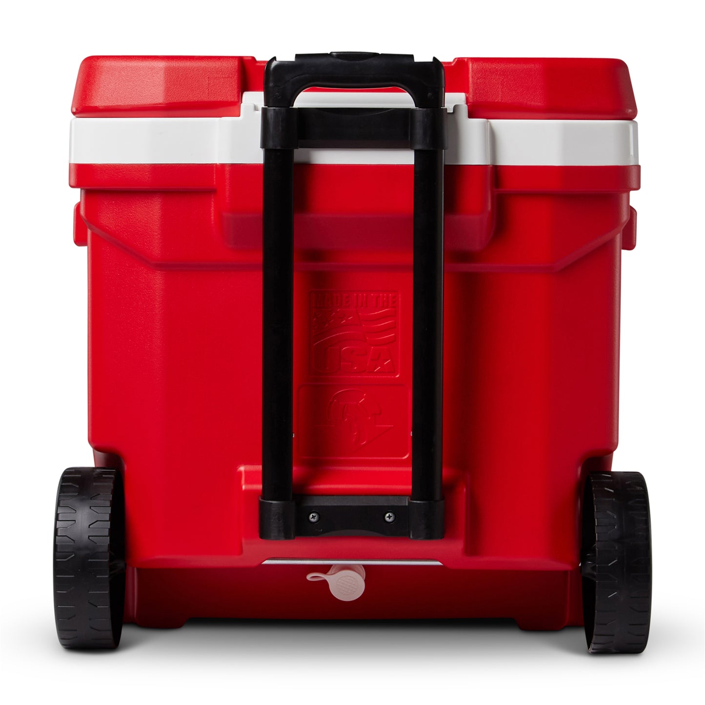 White-Red Star Igloo® Profile II 60 Qt Roller Cooler