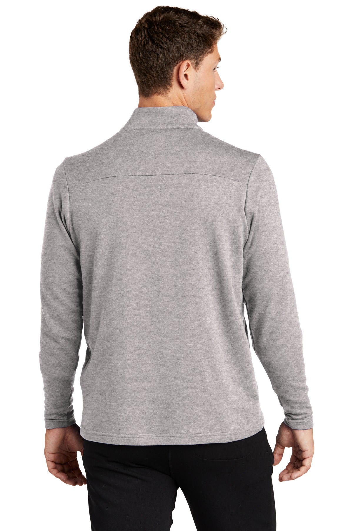Heather Grey Sport-Tek Lightweight French Terry 1/4-Zip Pullover. ST273