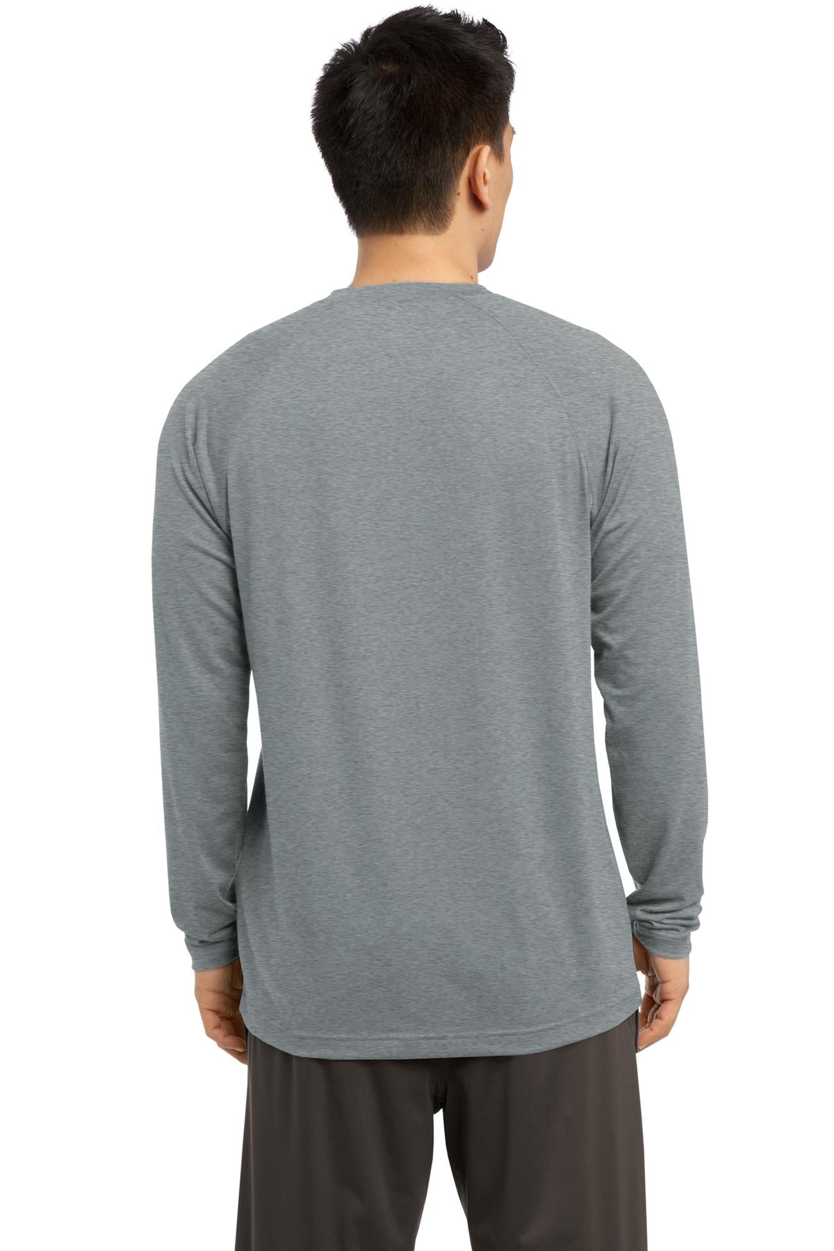 Heather Grey Sport-Tek Long Sleeve Ultimate Performance Crew. ST700LS